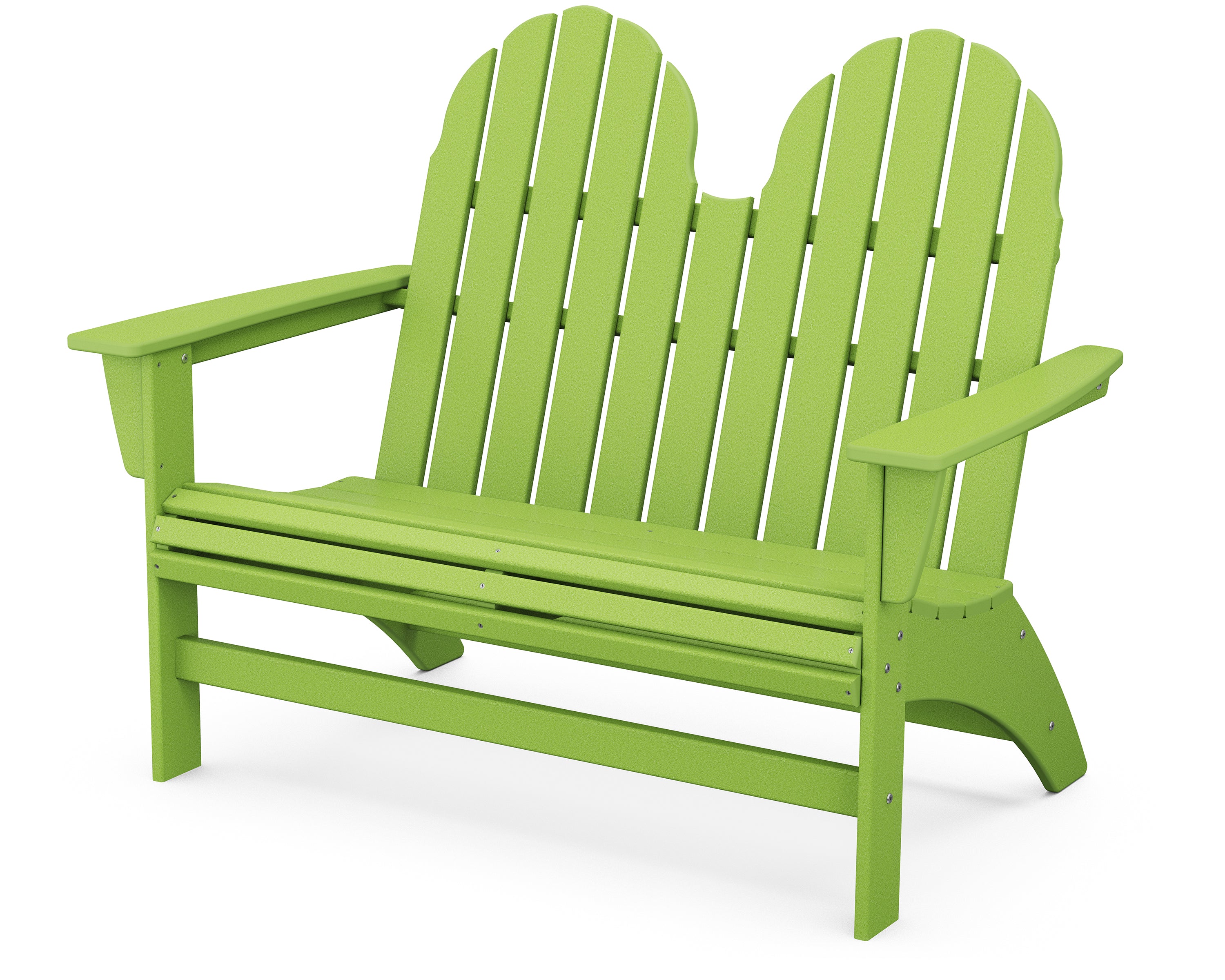 POLYWOOD Vineyard 48" Adirondack Bench in Lime