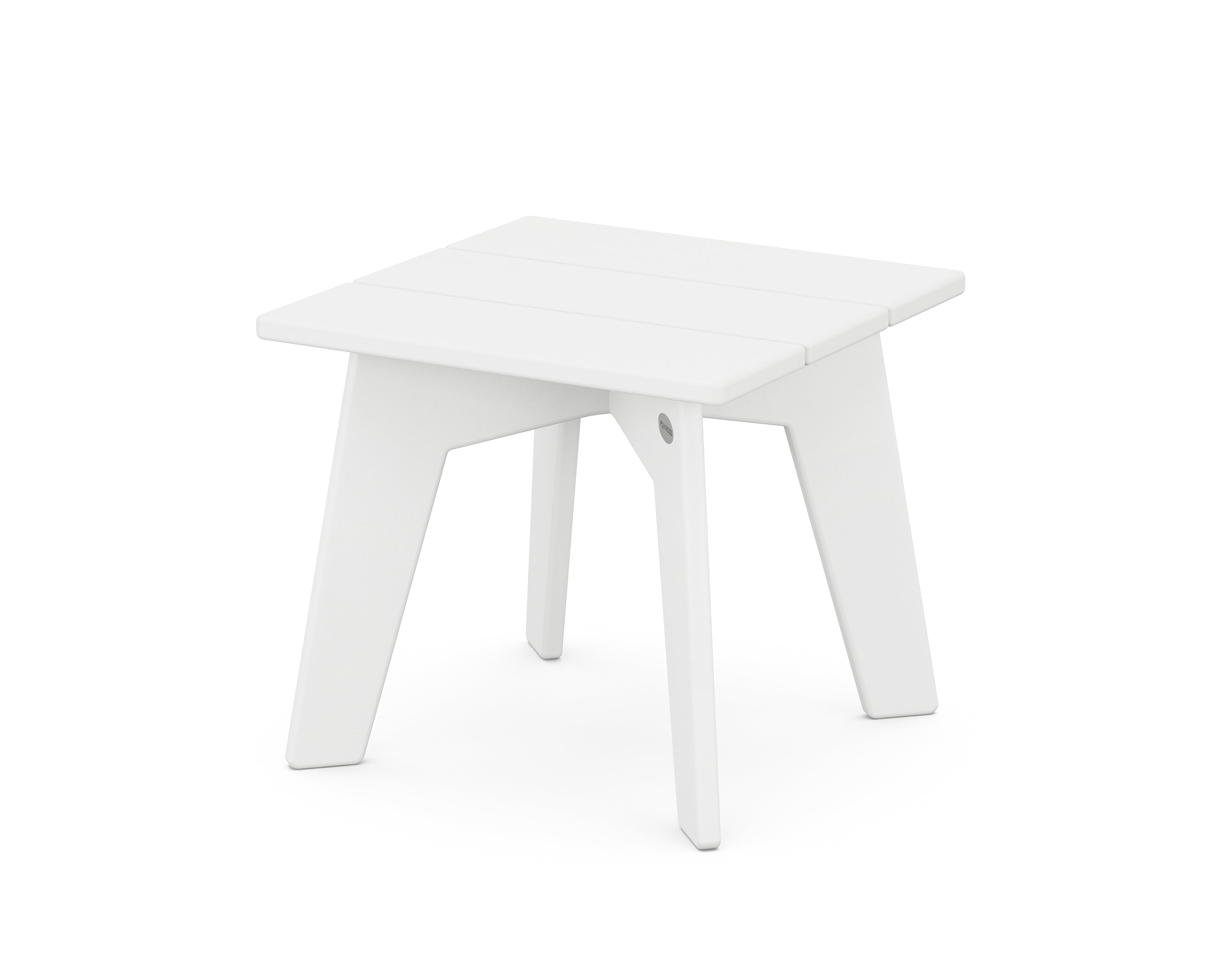 POLYWOOD Riviera Modern Side Table in White