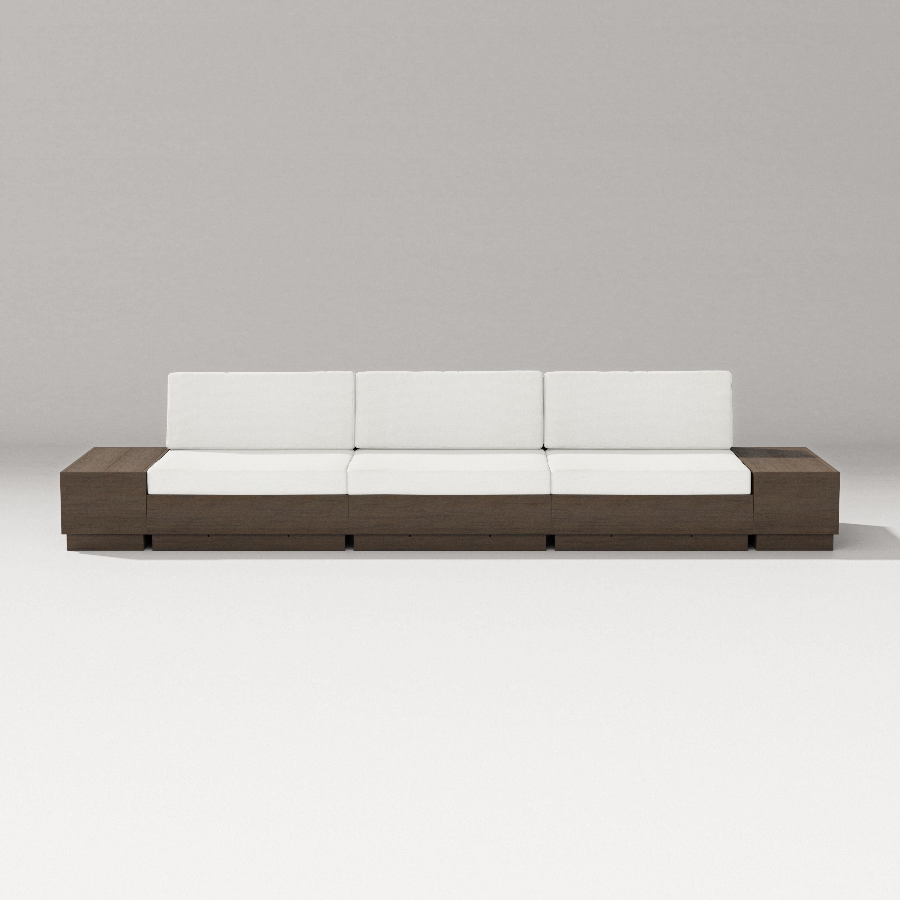 PW Designer Series Elevate Straight Sectional in Kona / Natural Linen