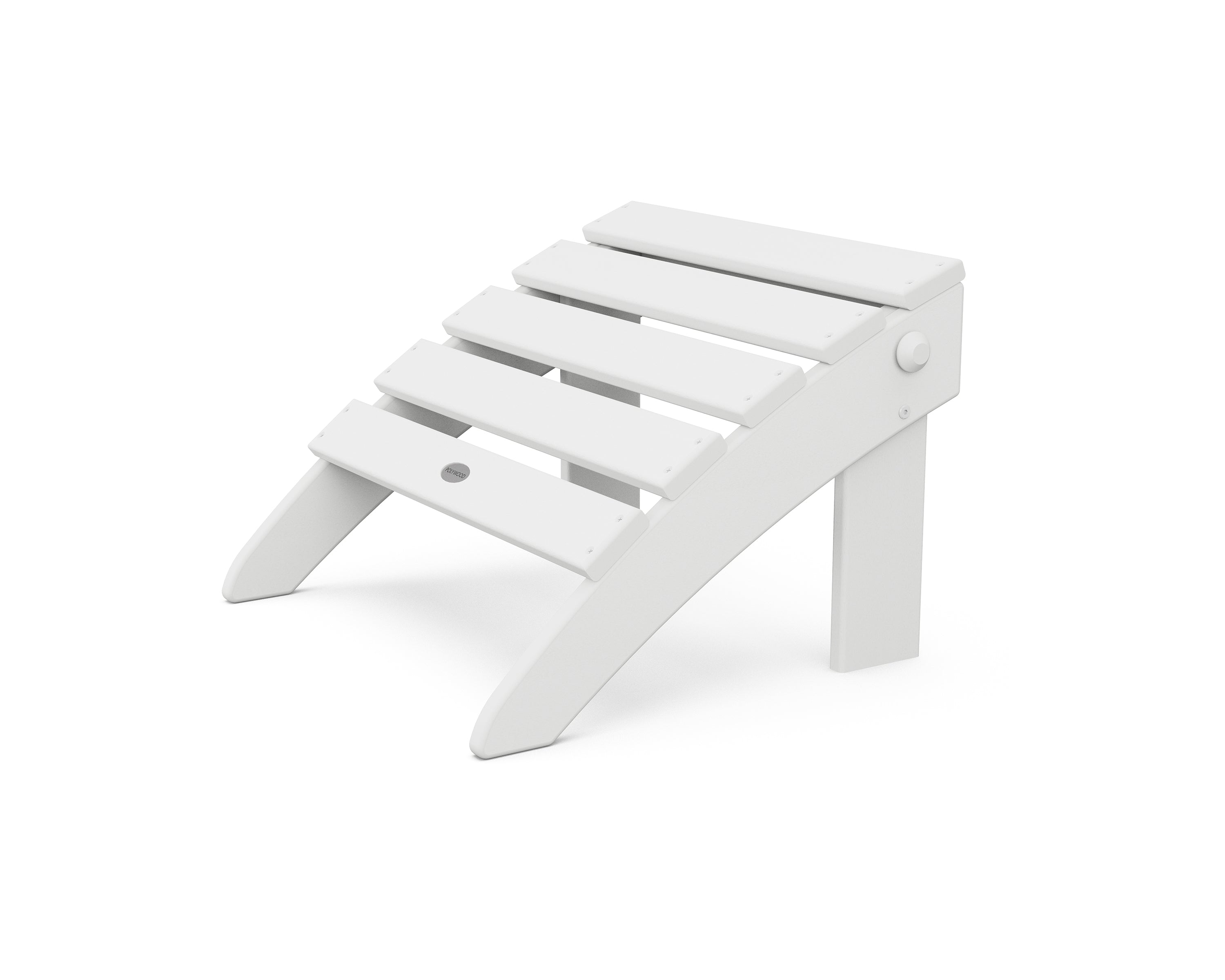 POLYWOOD Classic Adirondack Folding Ottoman in White