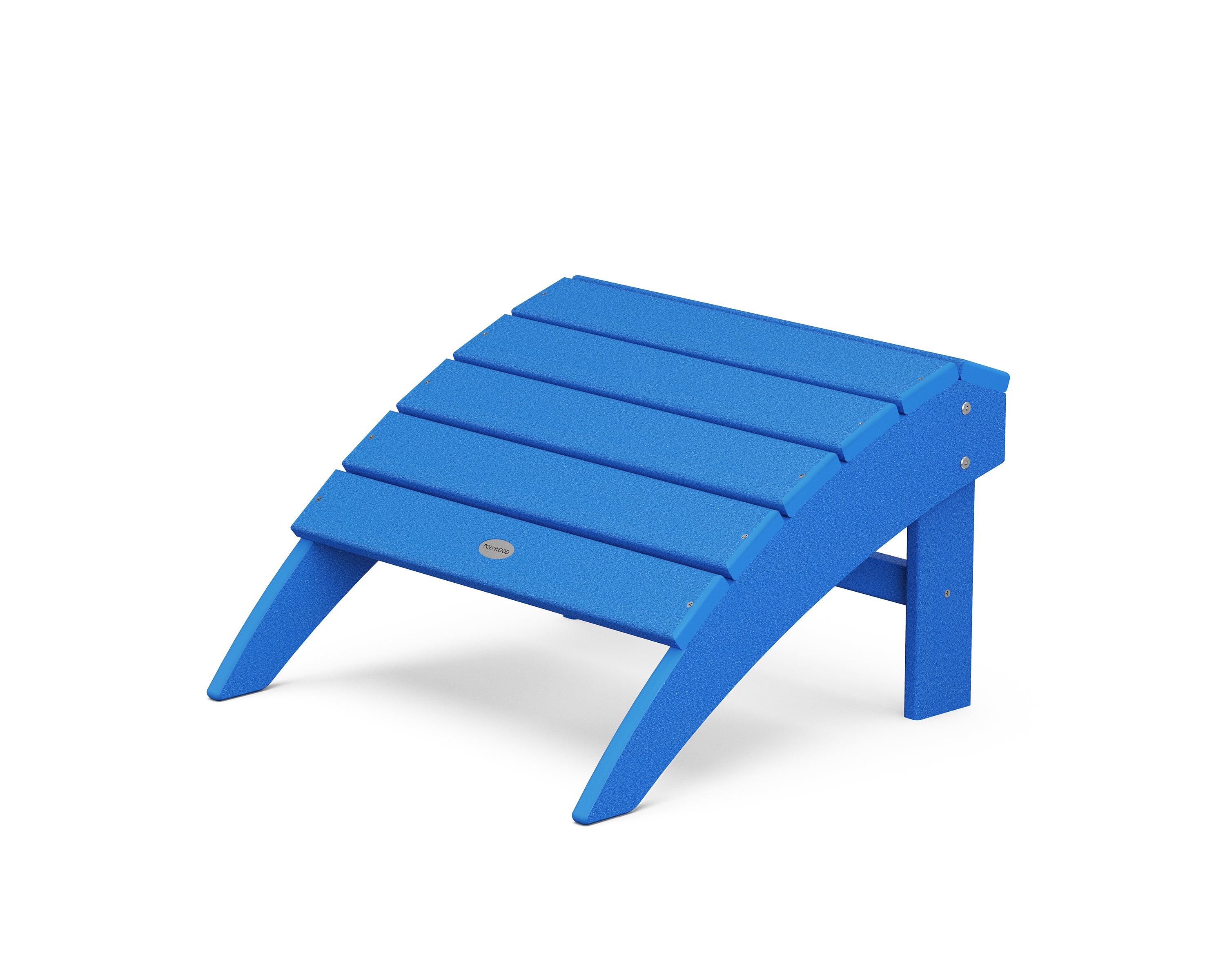POLYWOOD Vineyard Adirondack Ottoman in Pacific Blue