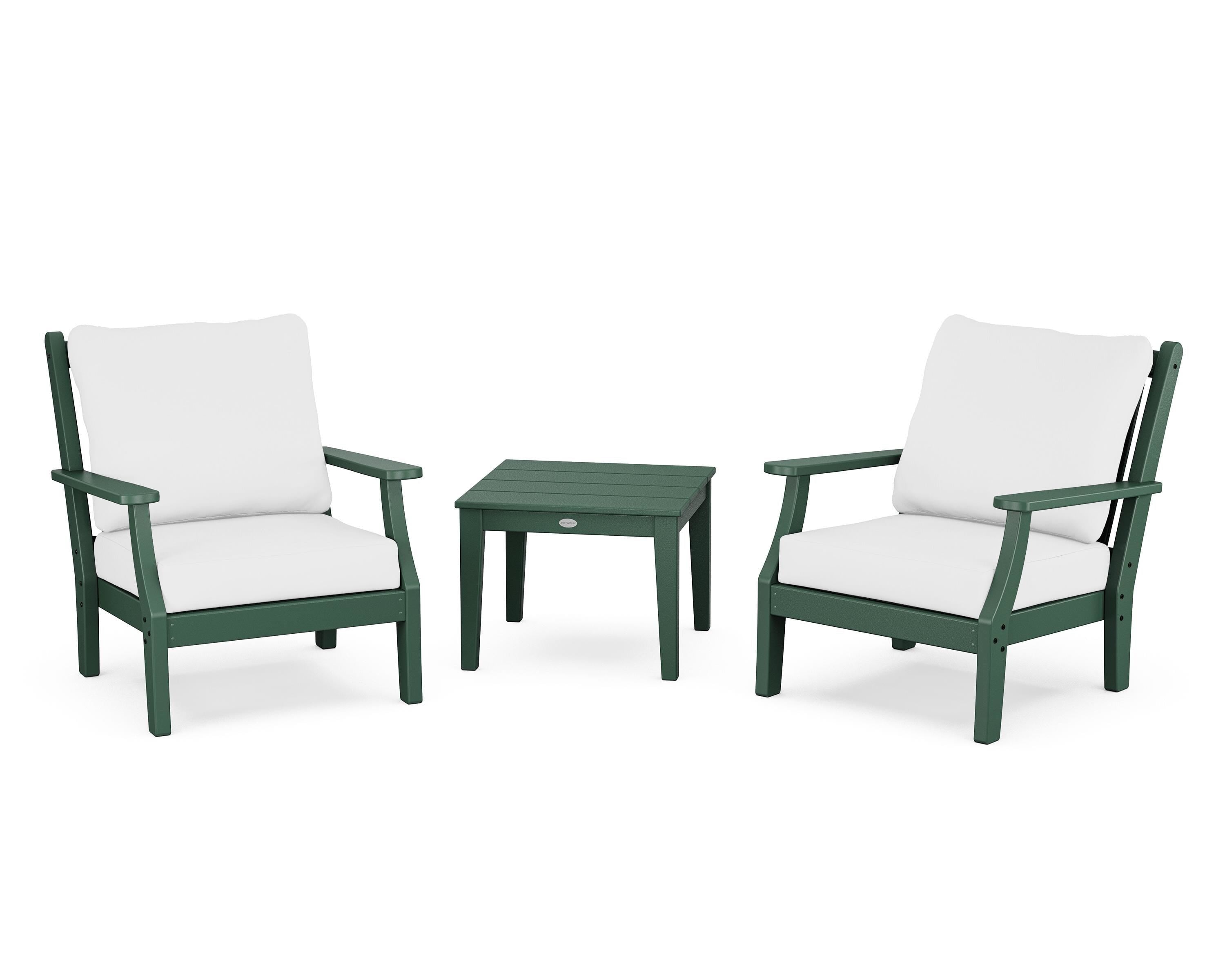 Country Living Wovendale 3-Piece Deep Seating Set in Green / Natural
