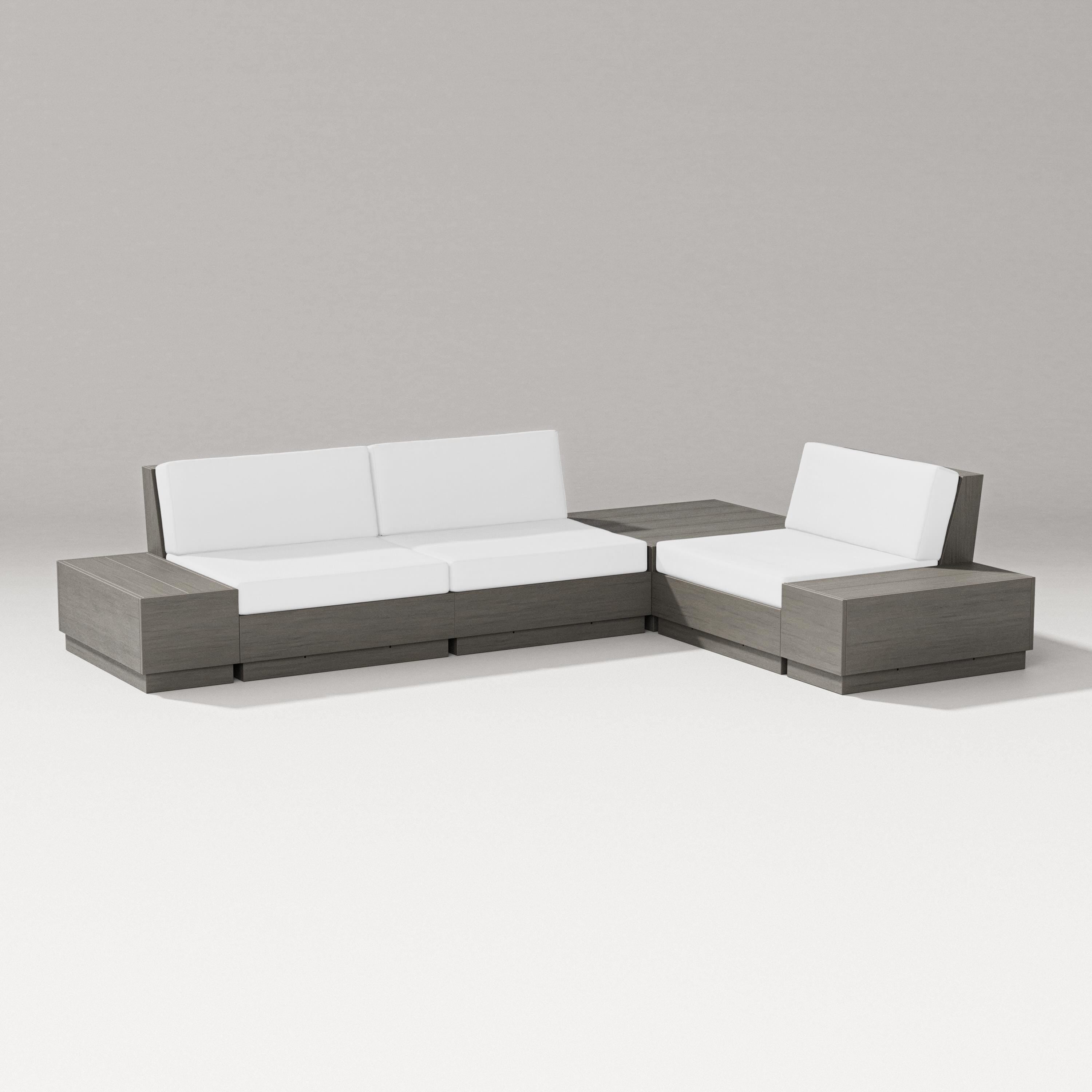 PW Designer Series Elevate 6-Piece Corner Sectional in Driftwood / Natural