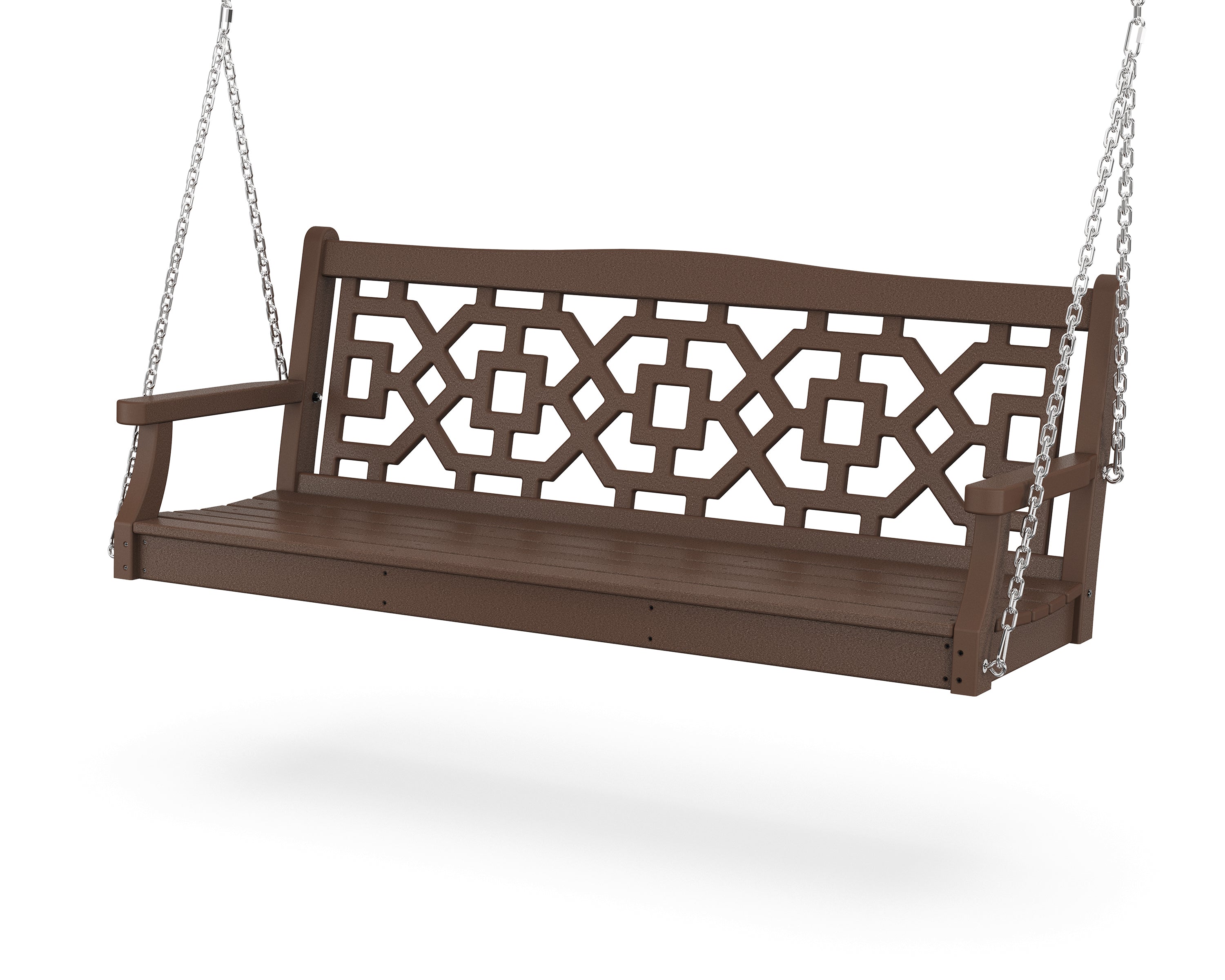 Martha Stewart by POLYWOOD Chinoiserie 60” Swing in Mahogany
