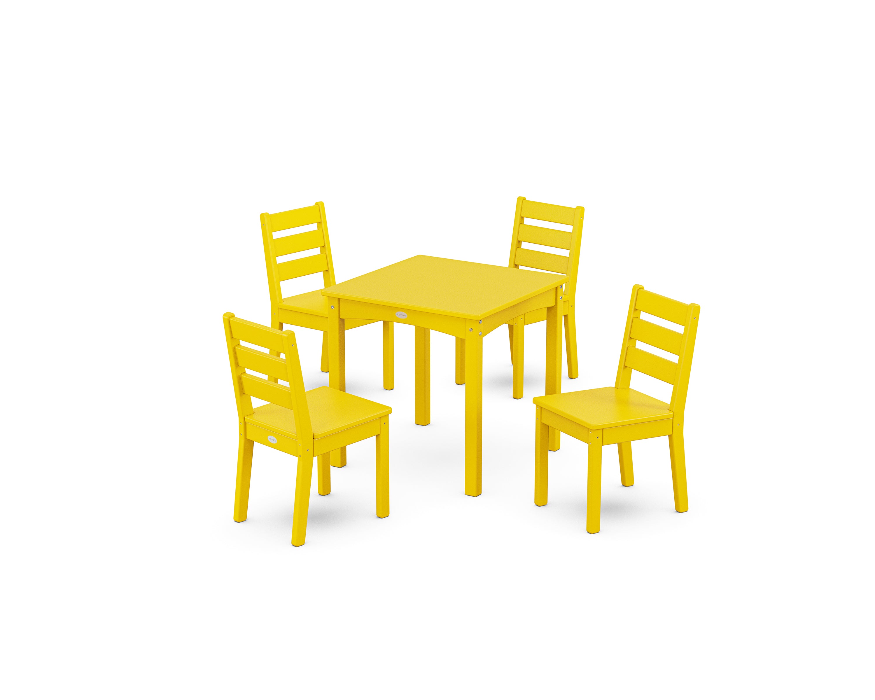 POLYWOOD Lakeside Kids 5-Piece Dining Set in Lemon