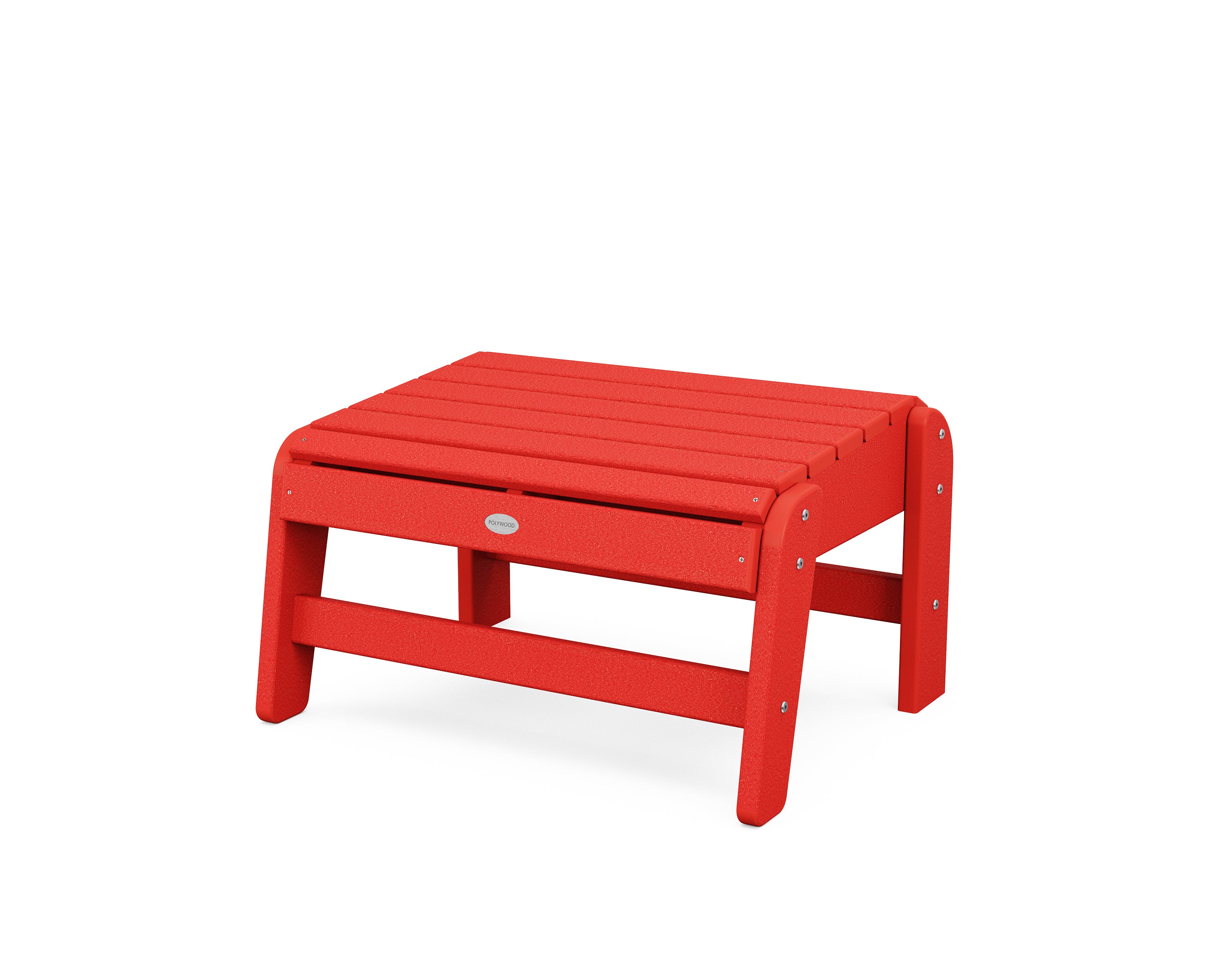 POLYWOOD Grand Adirondack Ottoman in Sunset Red