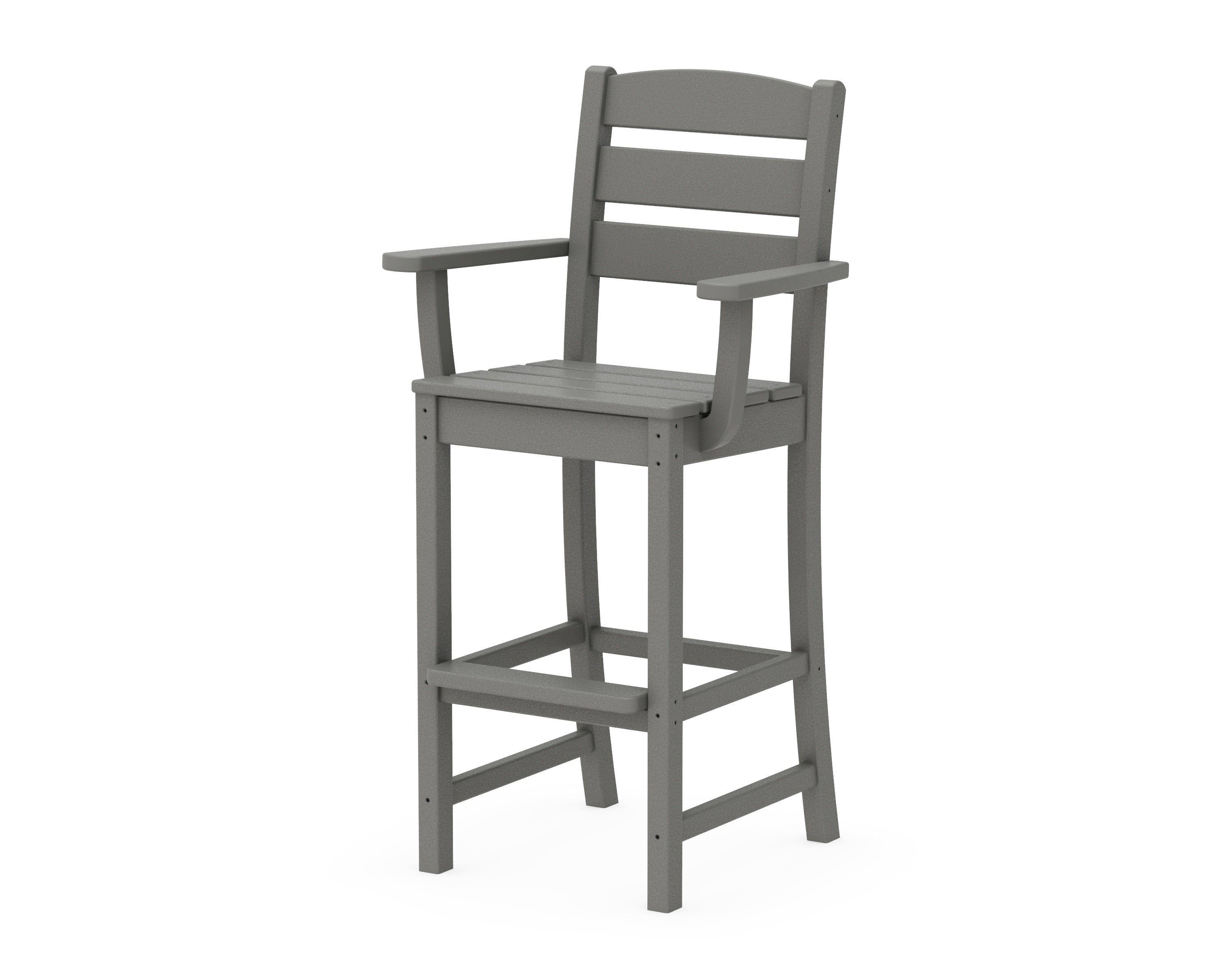POLYWOOD Lakeside Bar Arm Chair in Slate Grey