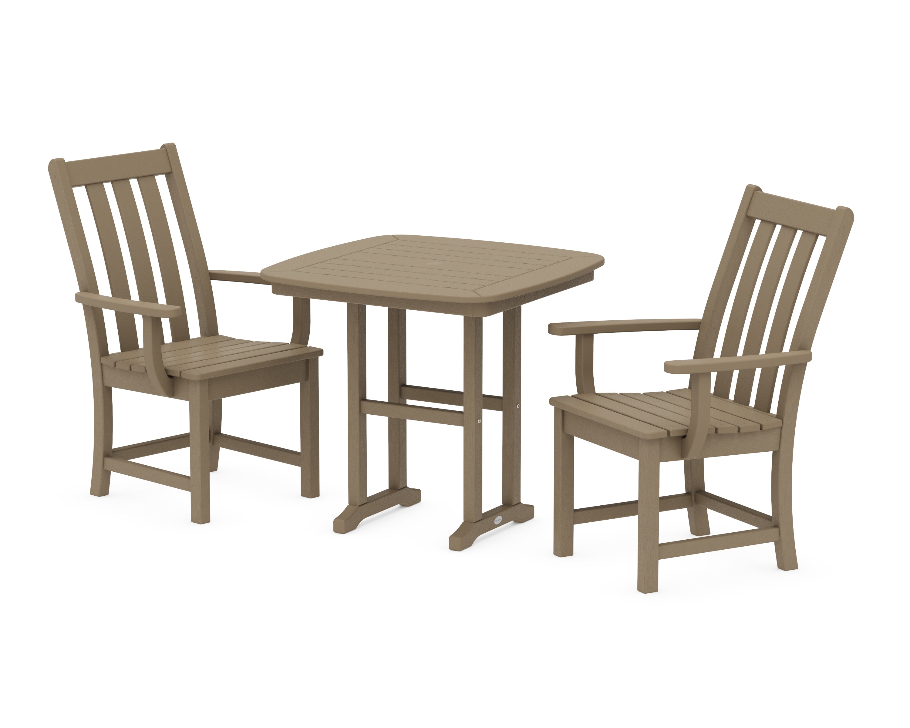 POLYWOOD Vineyard 3-Piece Dining Set in Vintage Sahara