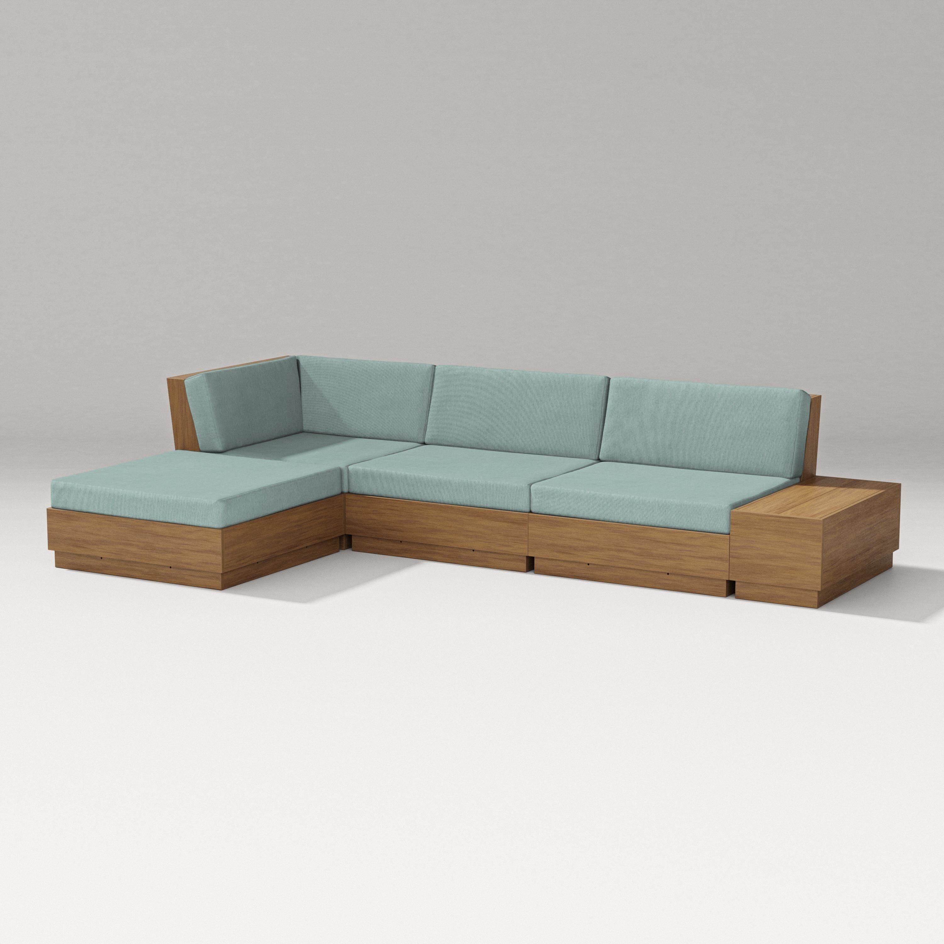 PW Designer Series Elevate Chaise Sectional in Natural / Glacier Spa