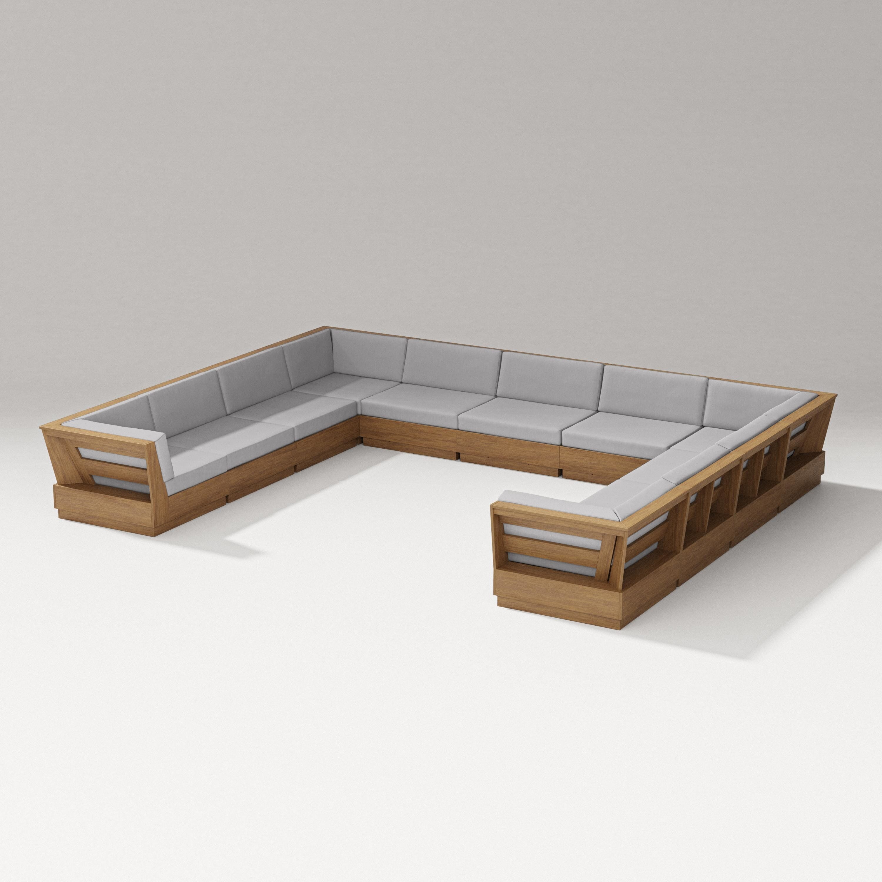 PW Designer Series Elevate Large U-Shaped Sectional in Natural / Granite