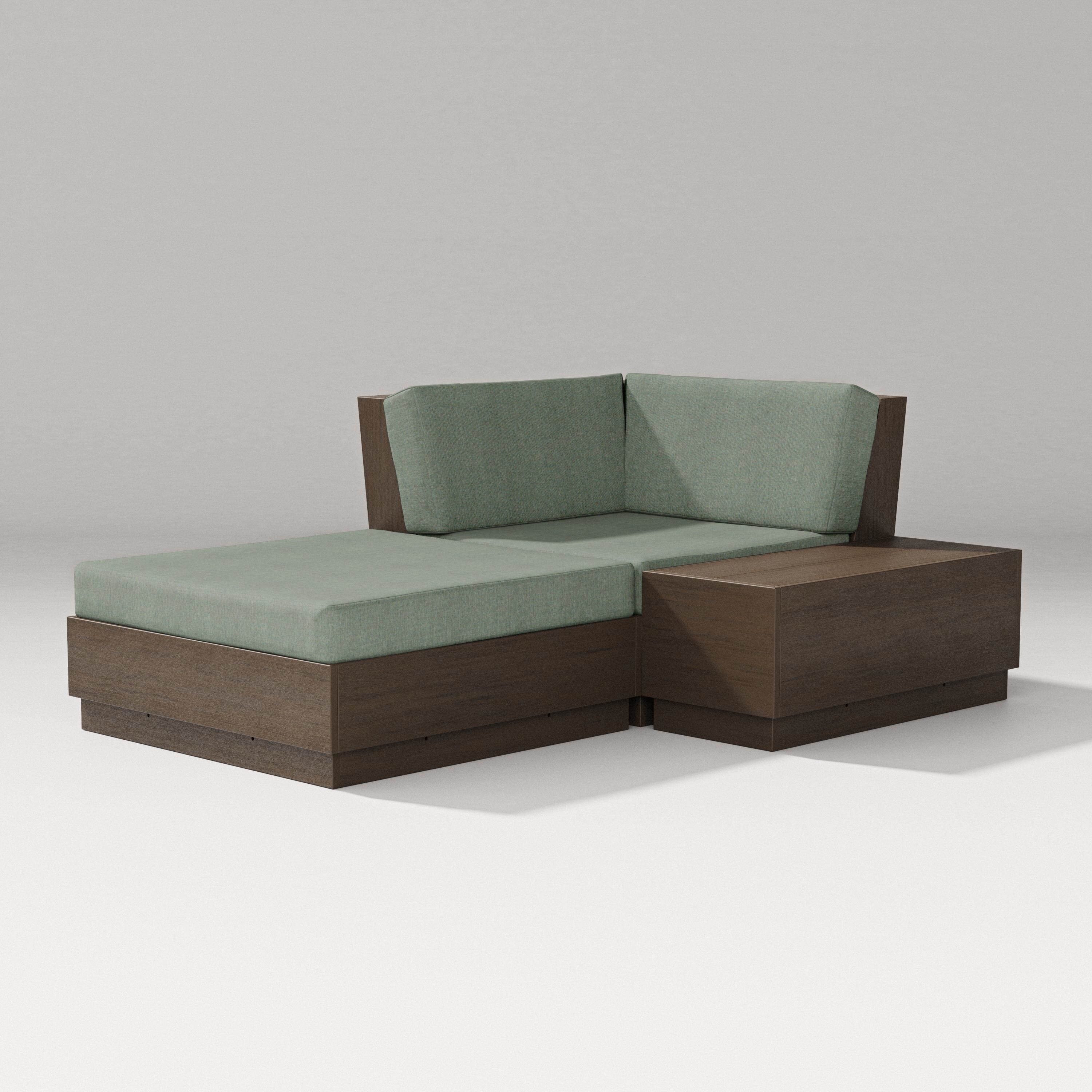 PW Designer Series Elevate Corner Chaise in Kona / Cast Sage