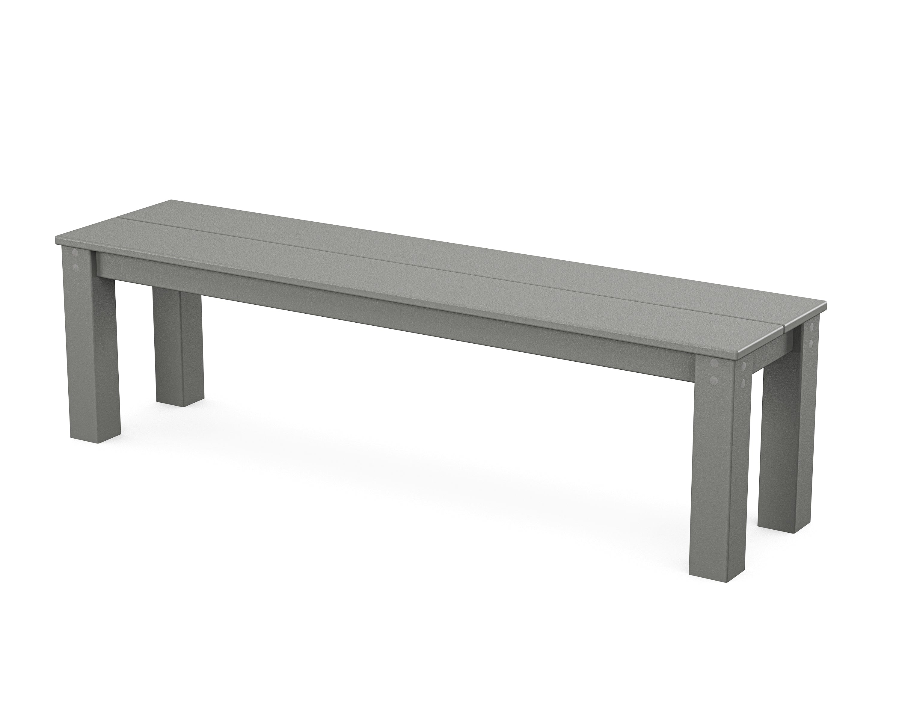 POLYWOOD Parsons 60” Bench in Slate Grey