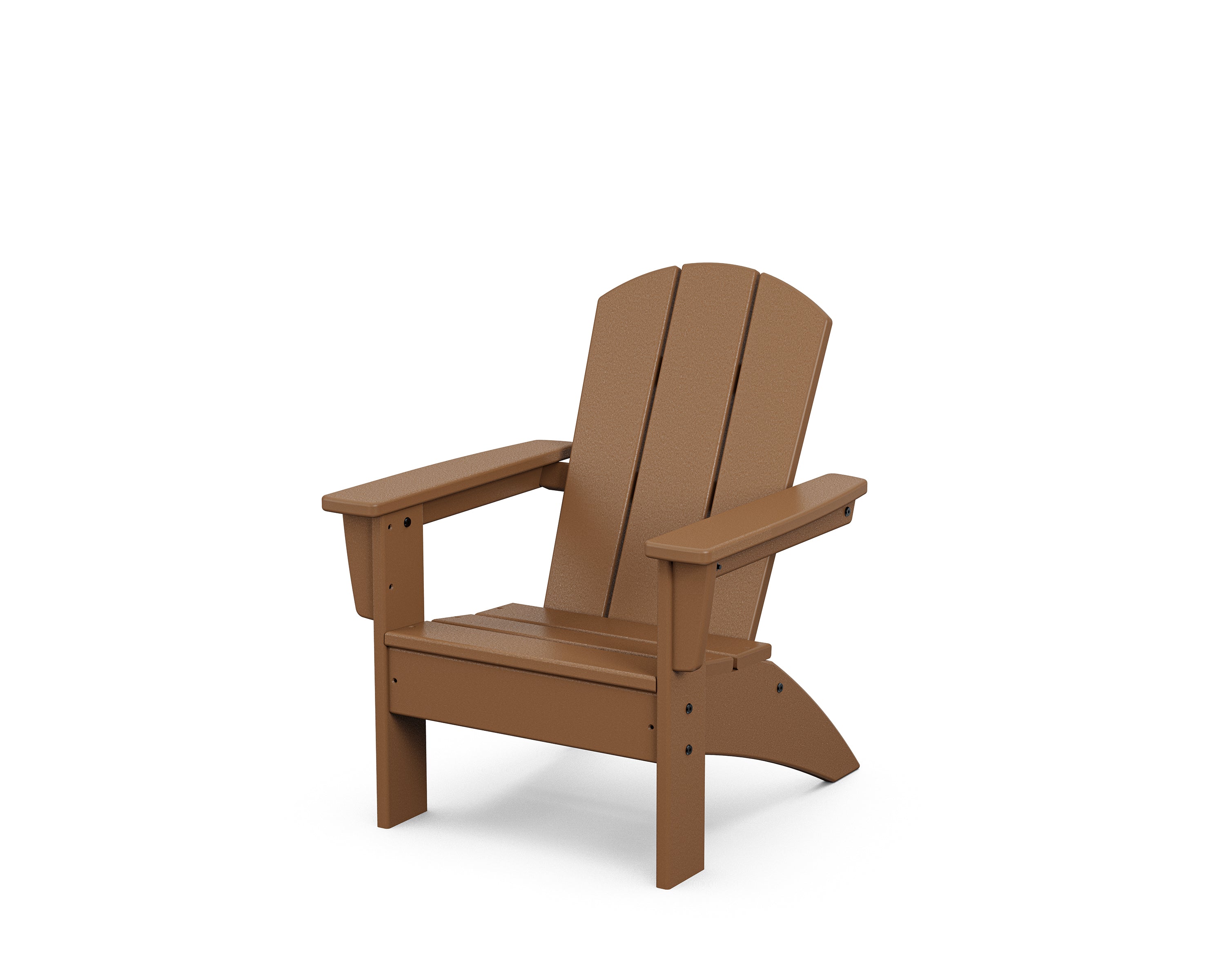 POLYWOOD Kids Nautical Adirondack Chair in Teak