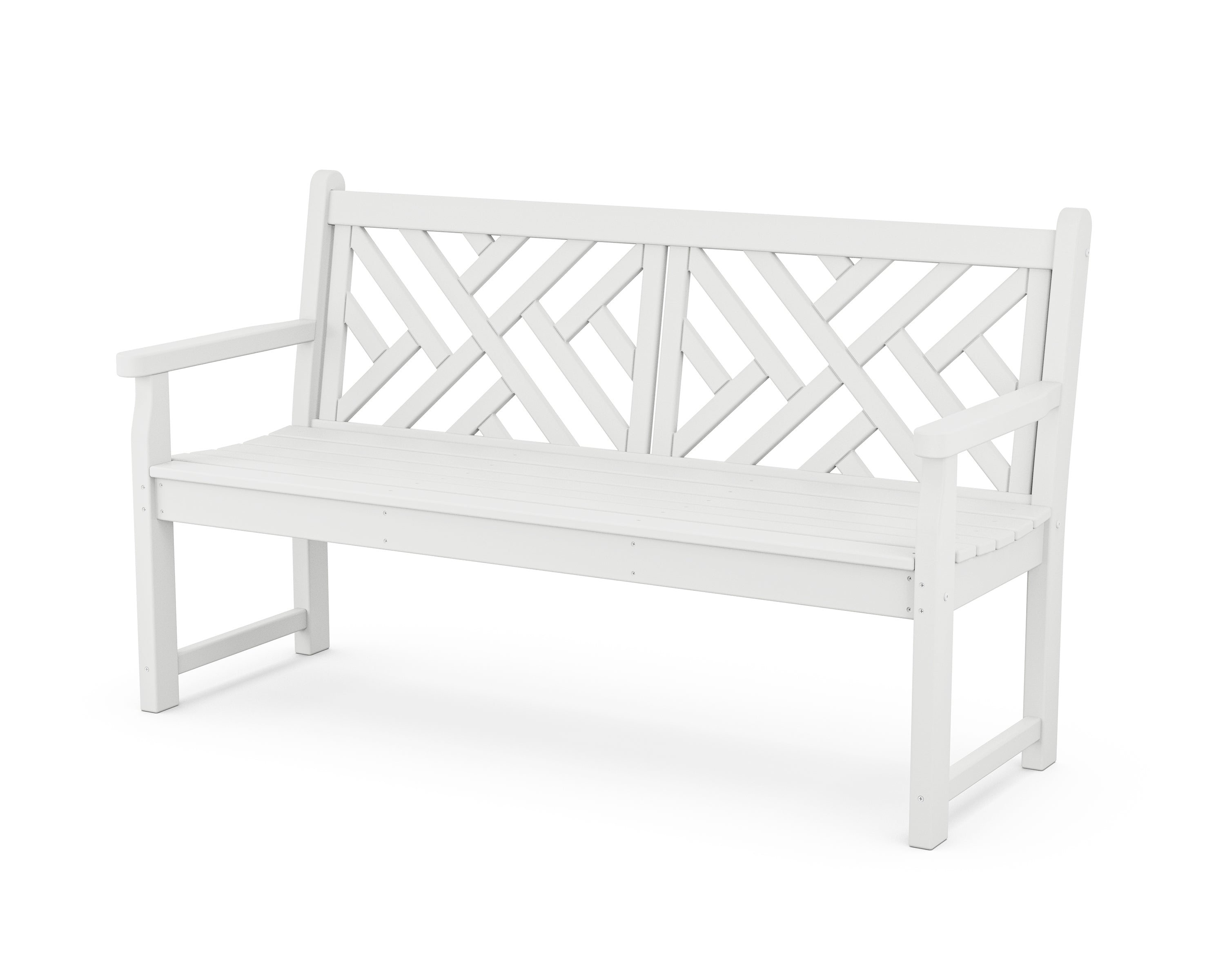 POLYWOOD Chippendale 60” Bench in White