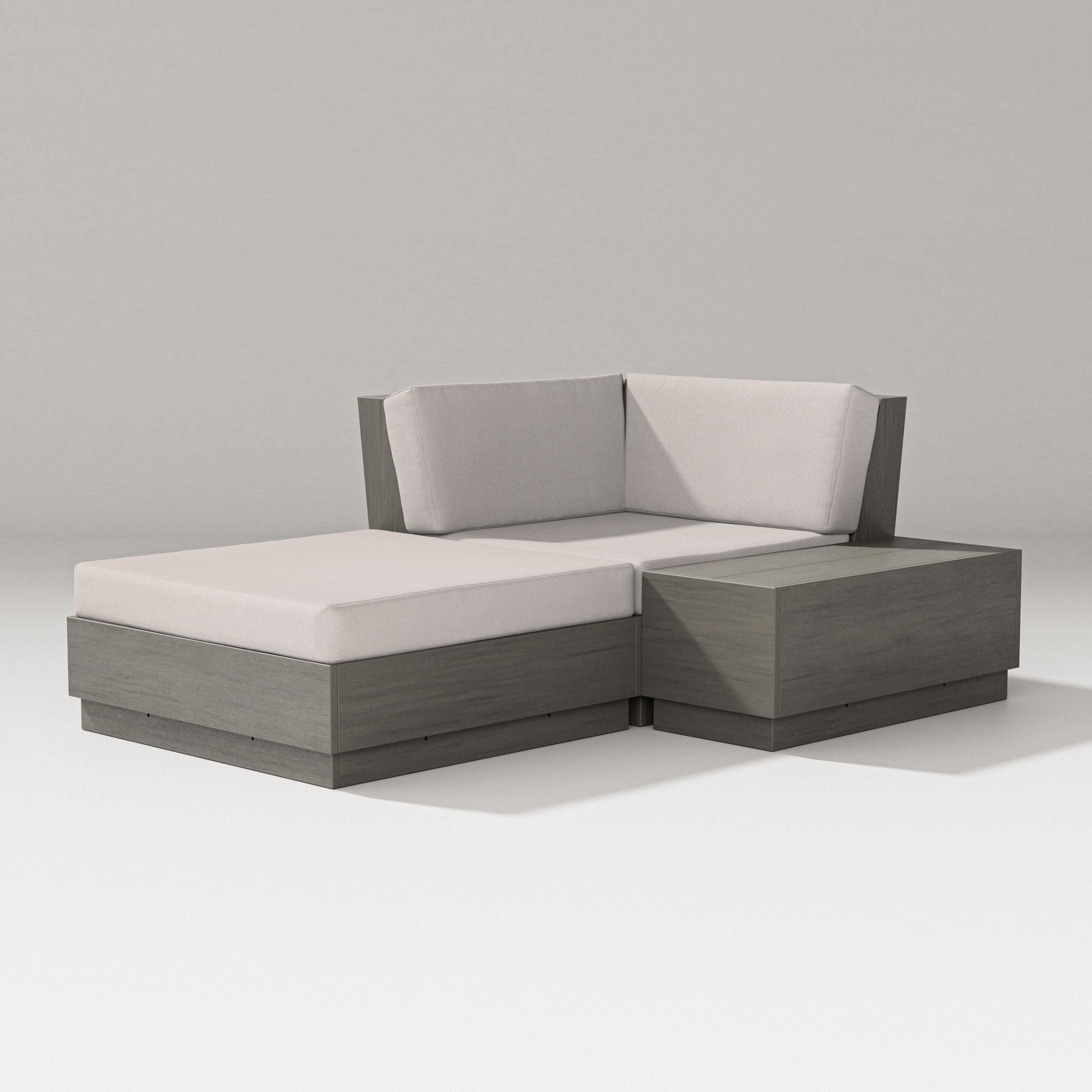 PW Designer Series Elevate Corner Chaise in Driftwood / Dune Burlap