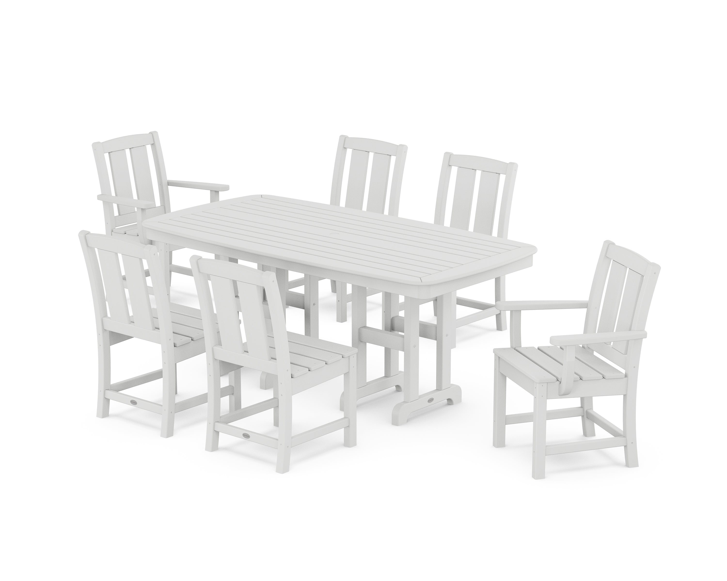 POLYWOOD Mission 7-Piece Dining Set in White