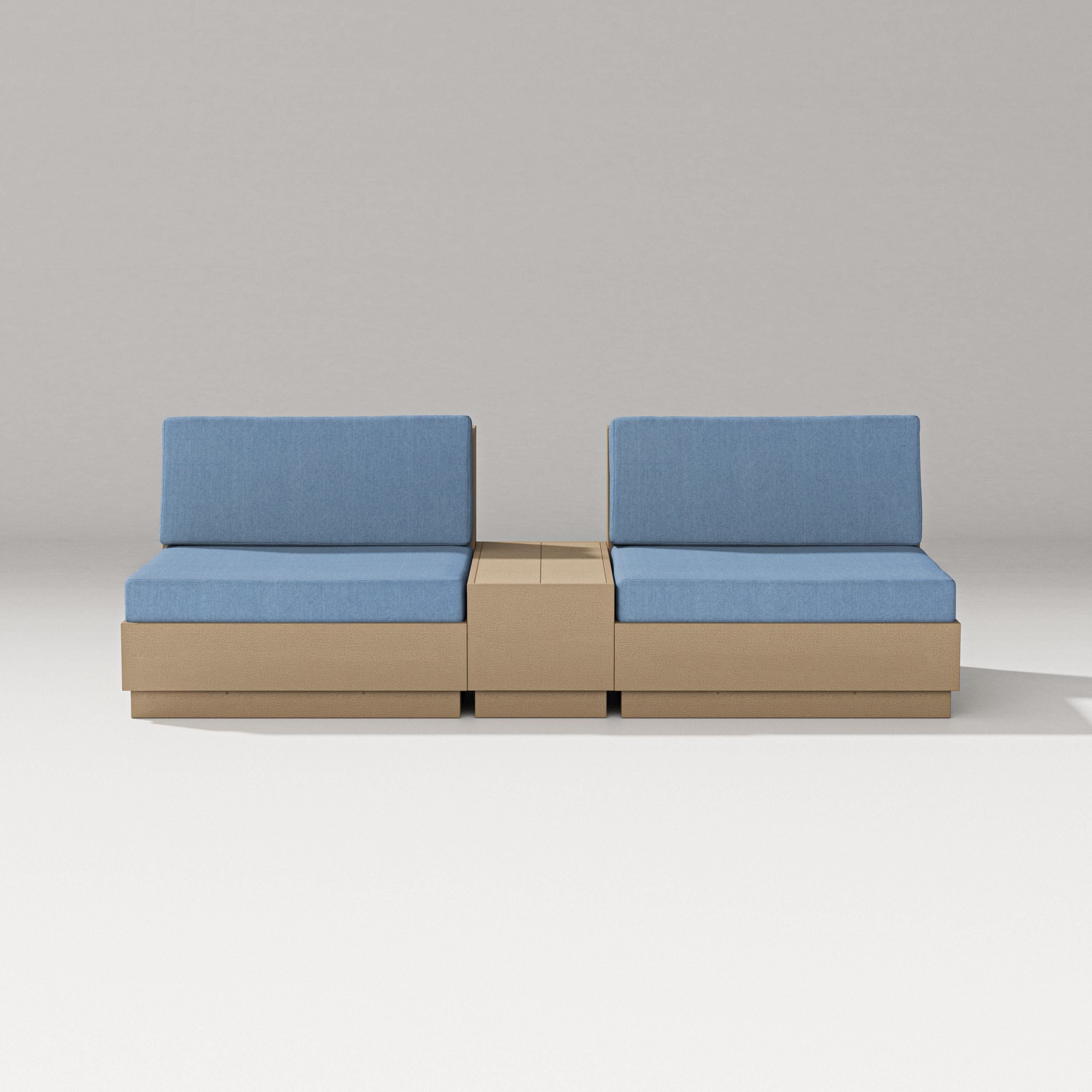 PW Designer Series Elevate Lounge Chair Set in Vintage Sahara / Sky Blue