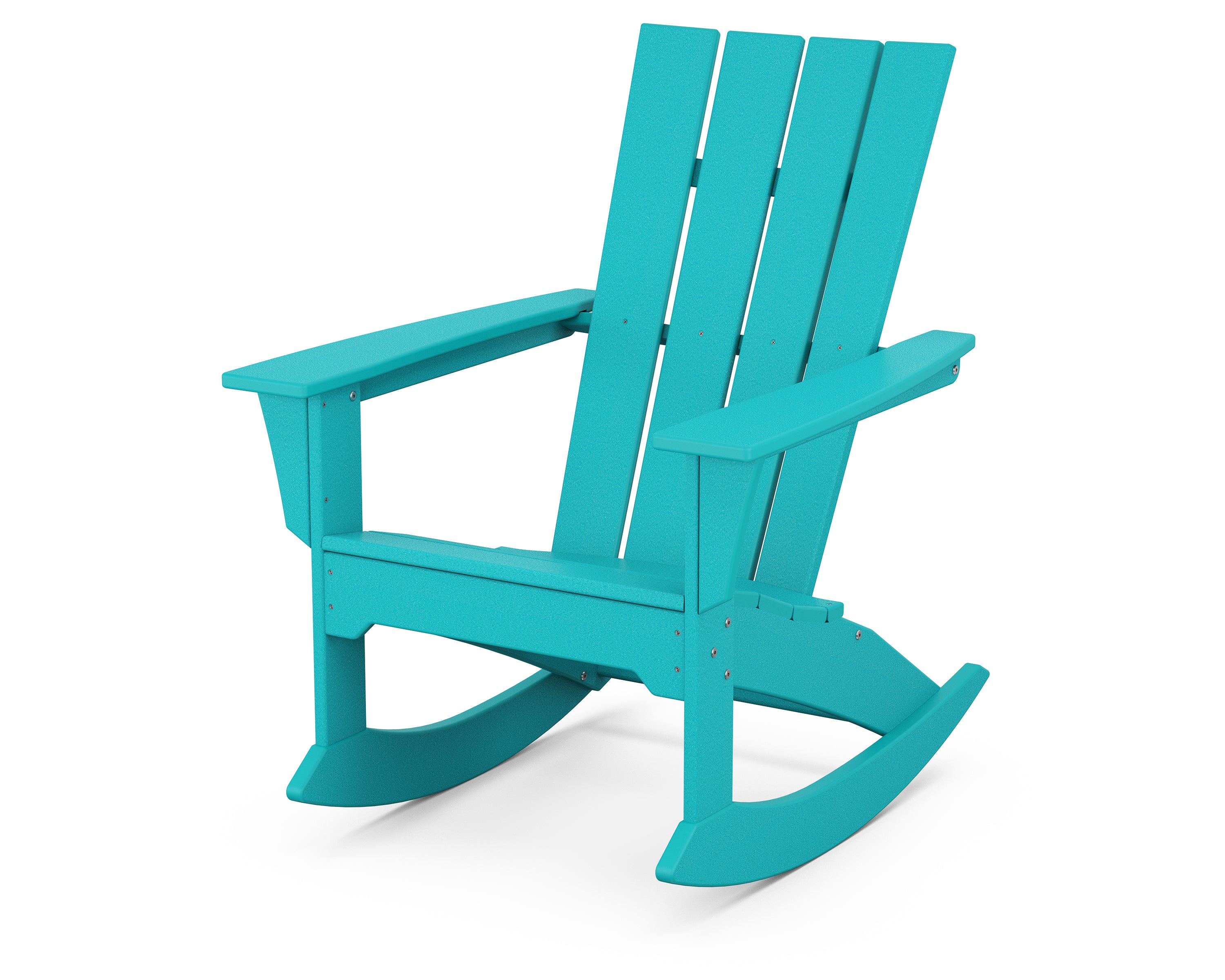 POLYWOOD Quattro Adirondack Rocking Chair in Aruba