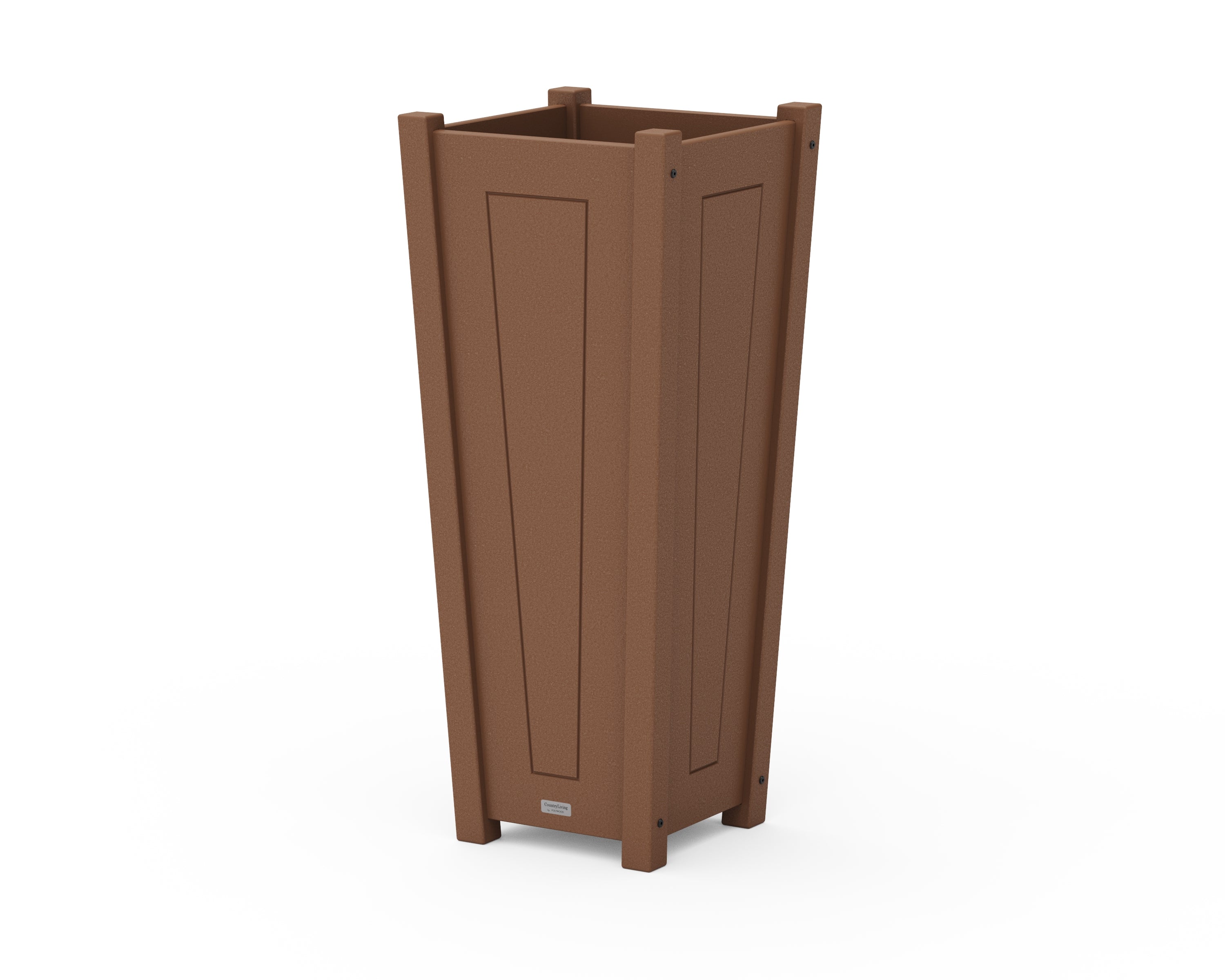 Country Living Country Living Tapered Square Tall Planter Box in Teak
