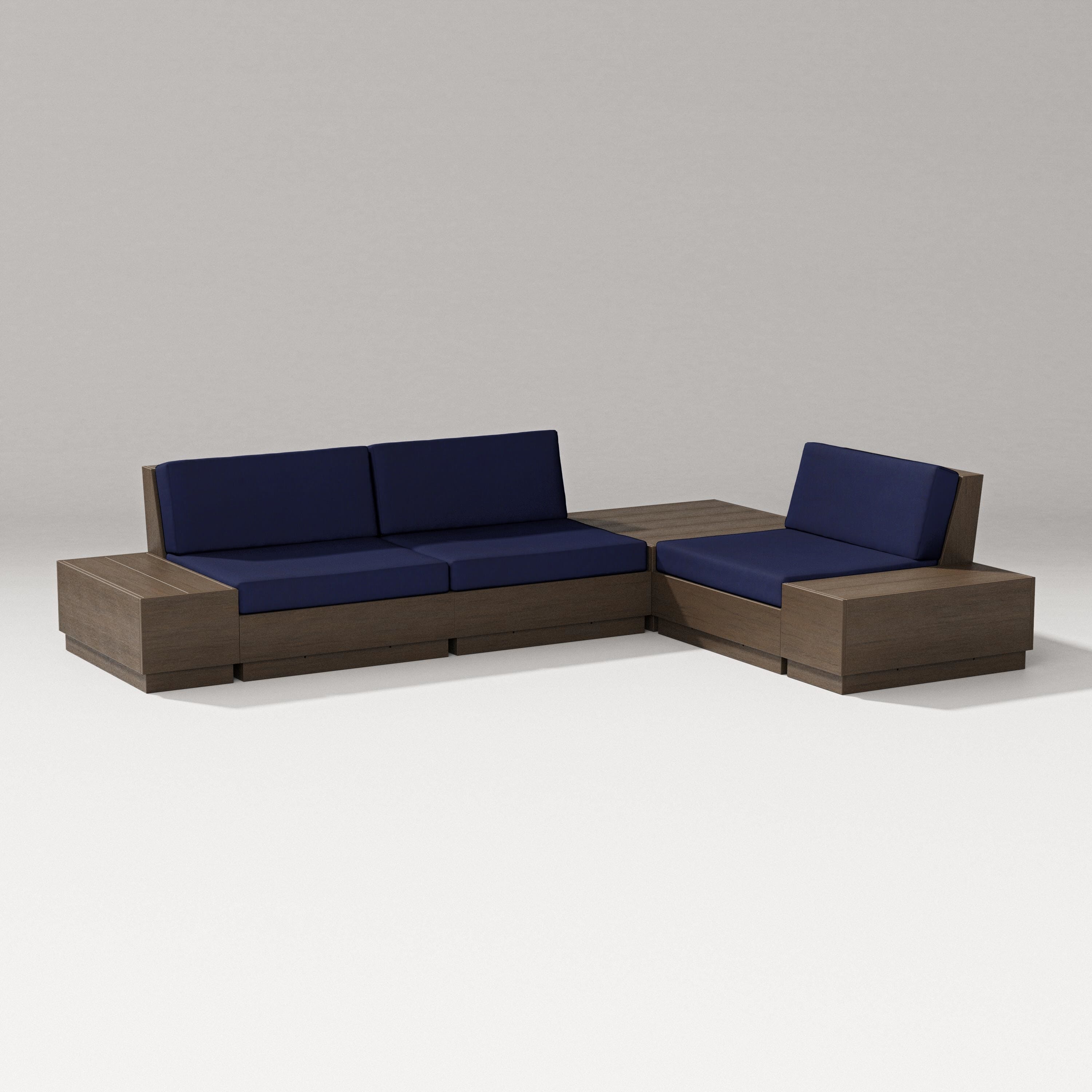 PW Designer Series Elevate 6-Piece Corner Sectional in Kona / Navy