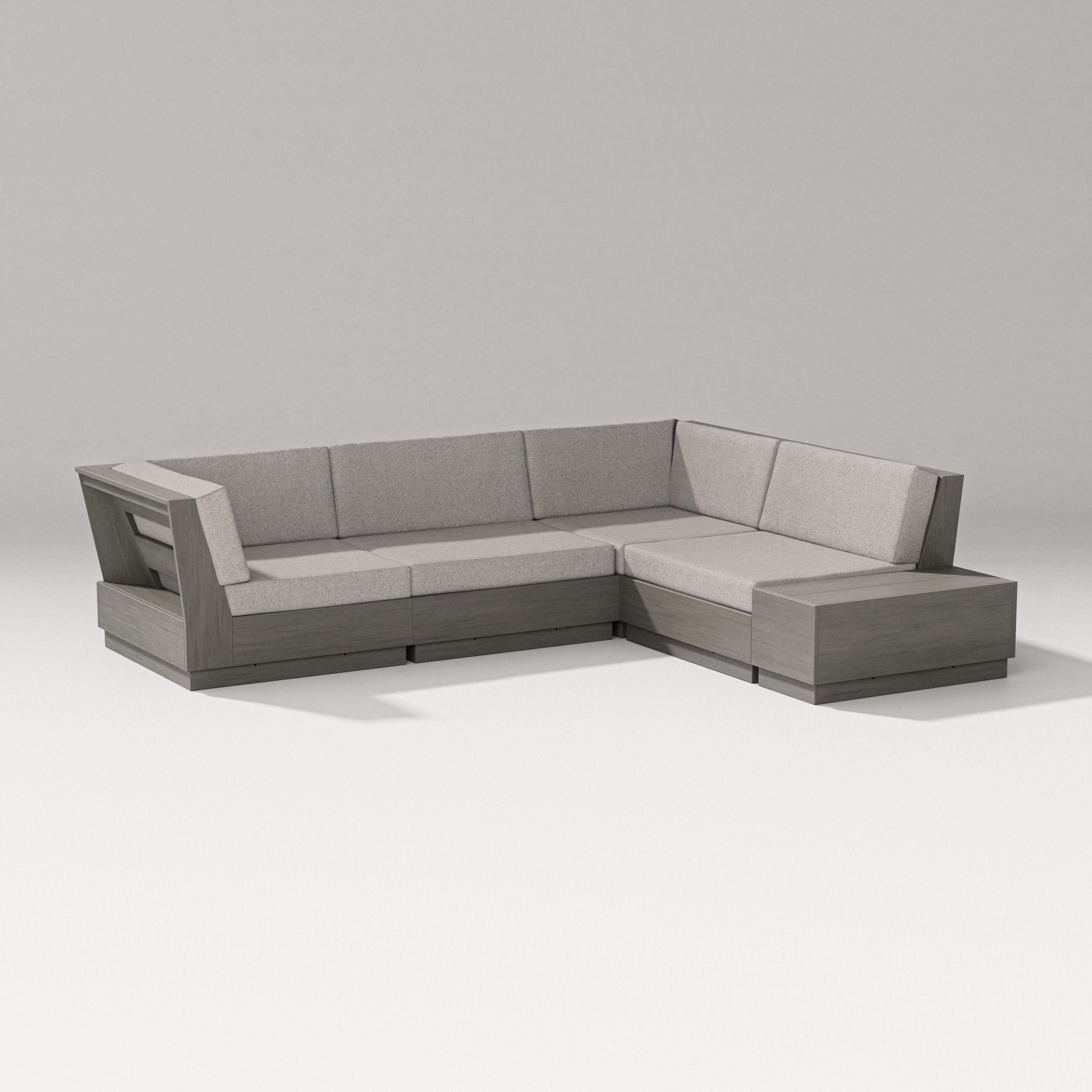 PW Designer Series Elevate Corner Sectional in Driftwood / Weathered Tweed