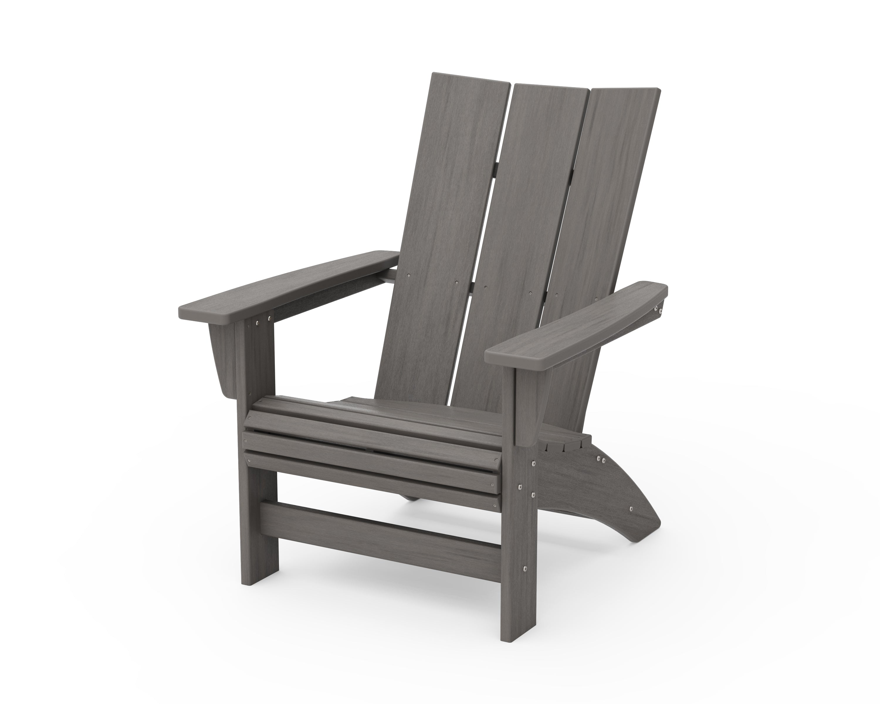 POLYWOOD Modern Grand Adirondack Chair in Driftwood