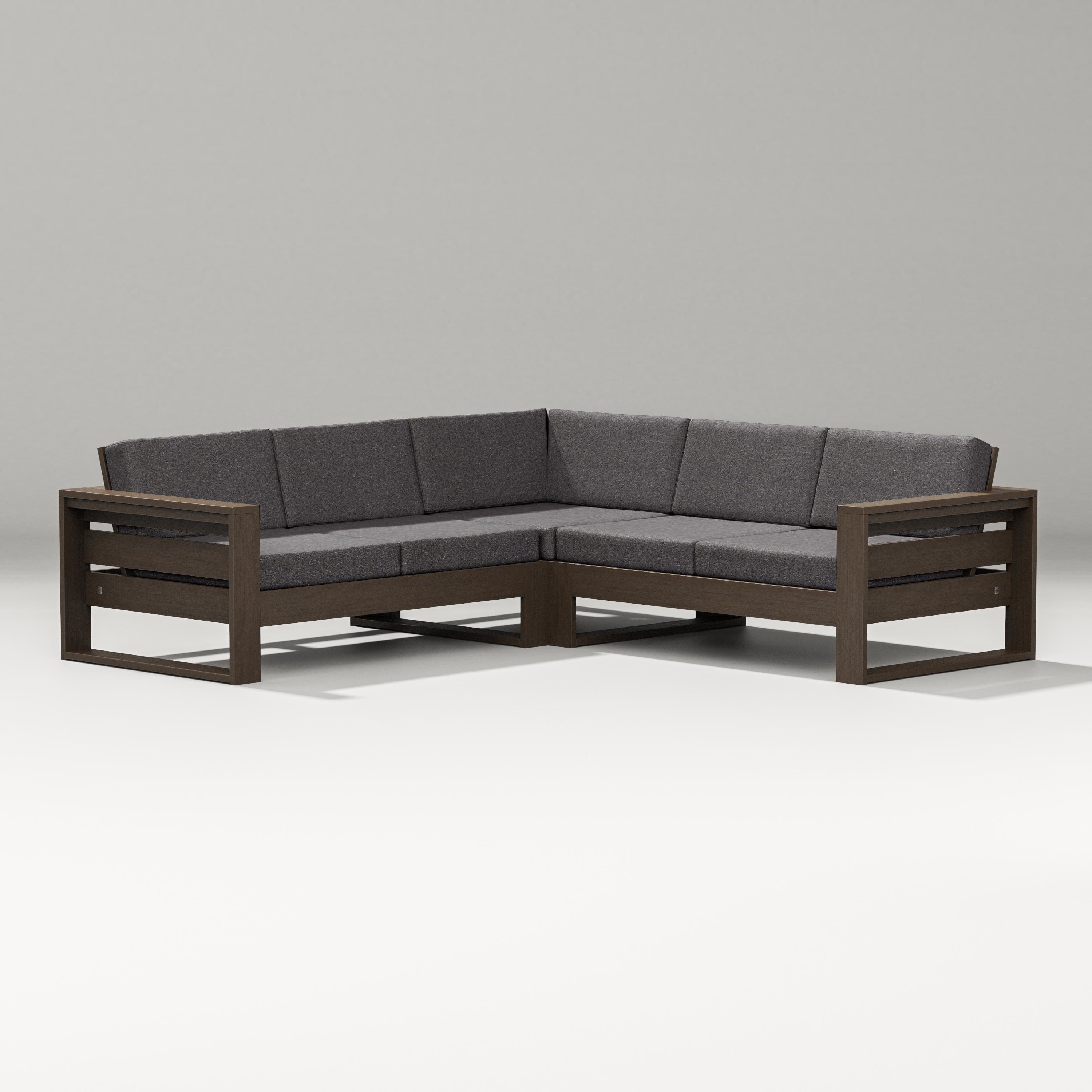 PW Designer Series Latitude Corner Sectional in Kona / Ash Charcoal