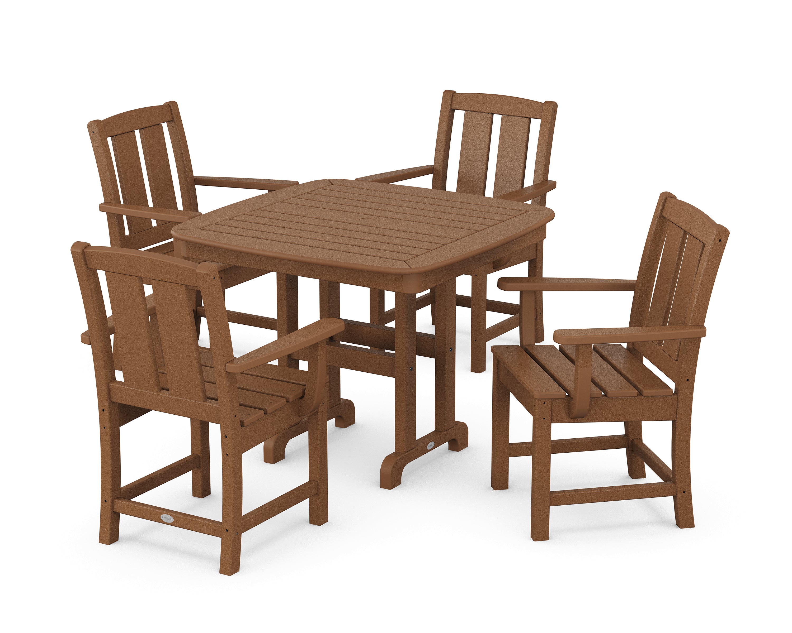 POLYWOOD Mission 5-Piece Dining Set in Teak