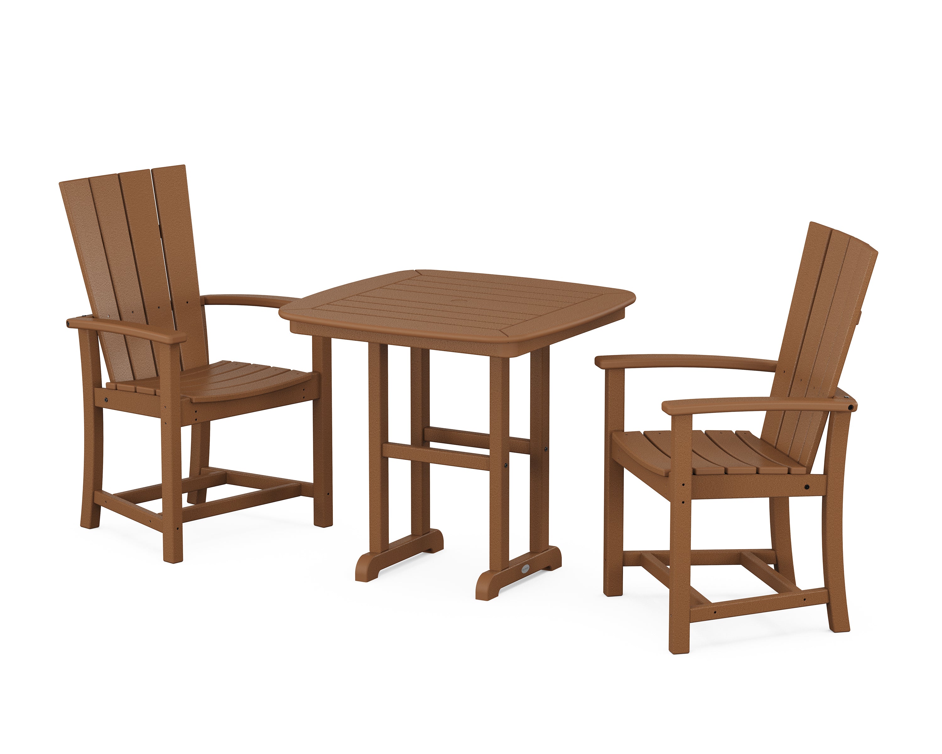 POLYWOOD Quattro 3-Piece Dining Set in Teak