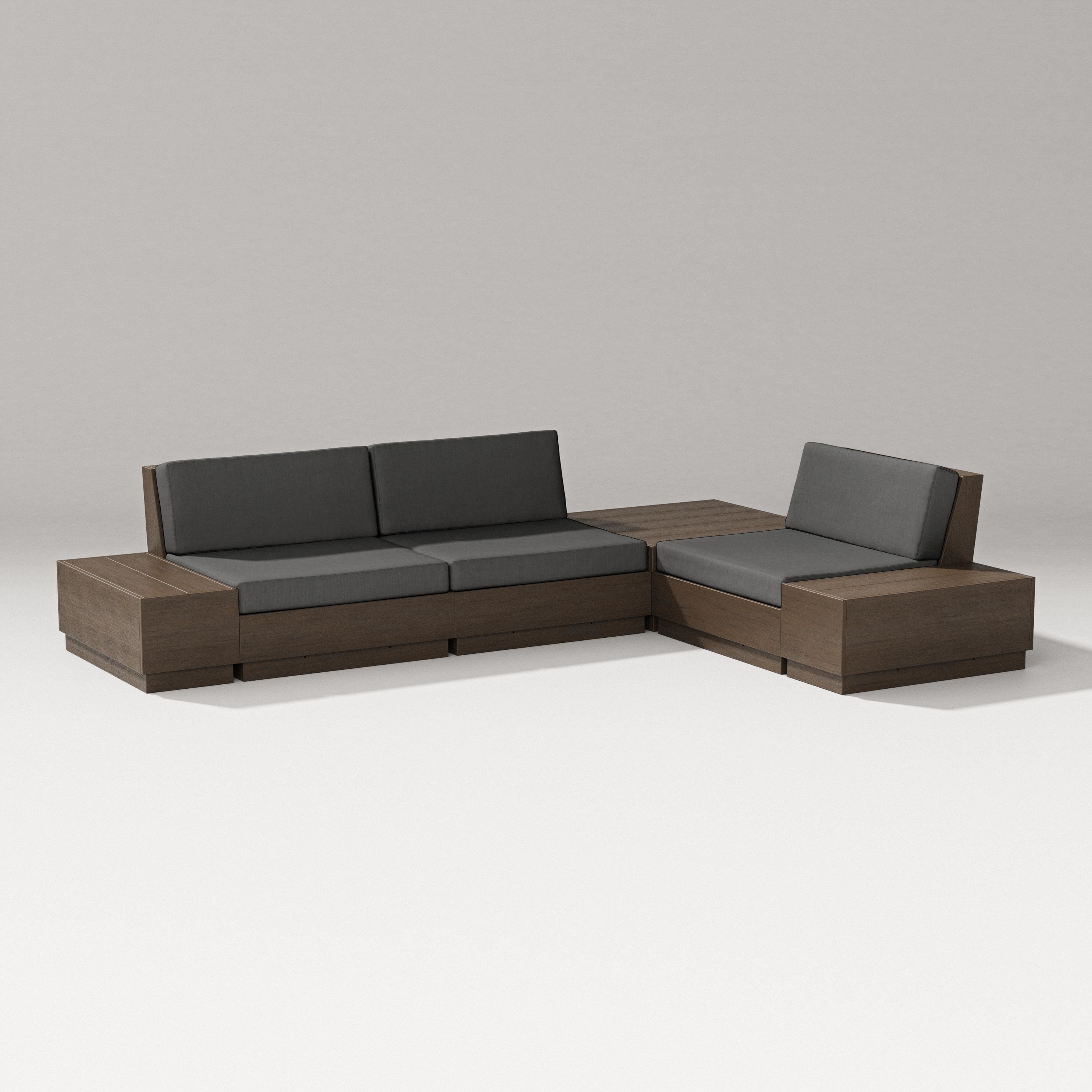 PW Designer Series Elevate 6-Piece Corner Sectional in Kona / Spectrum Carbon