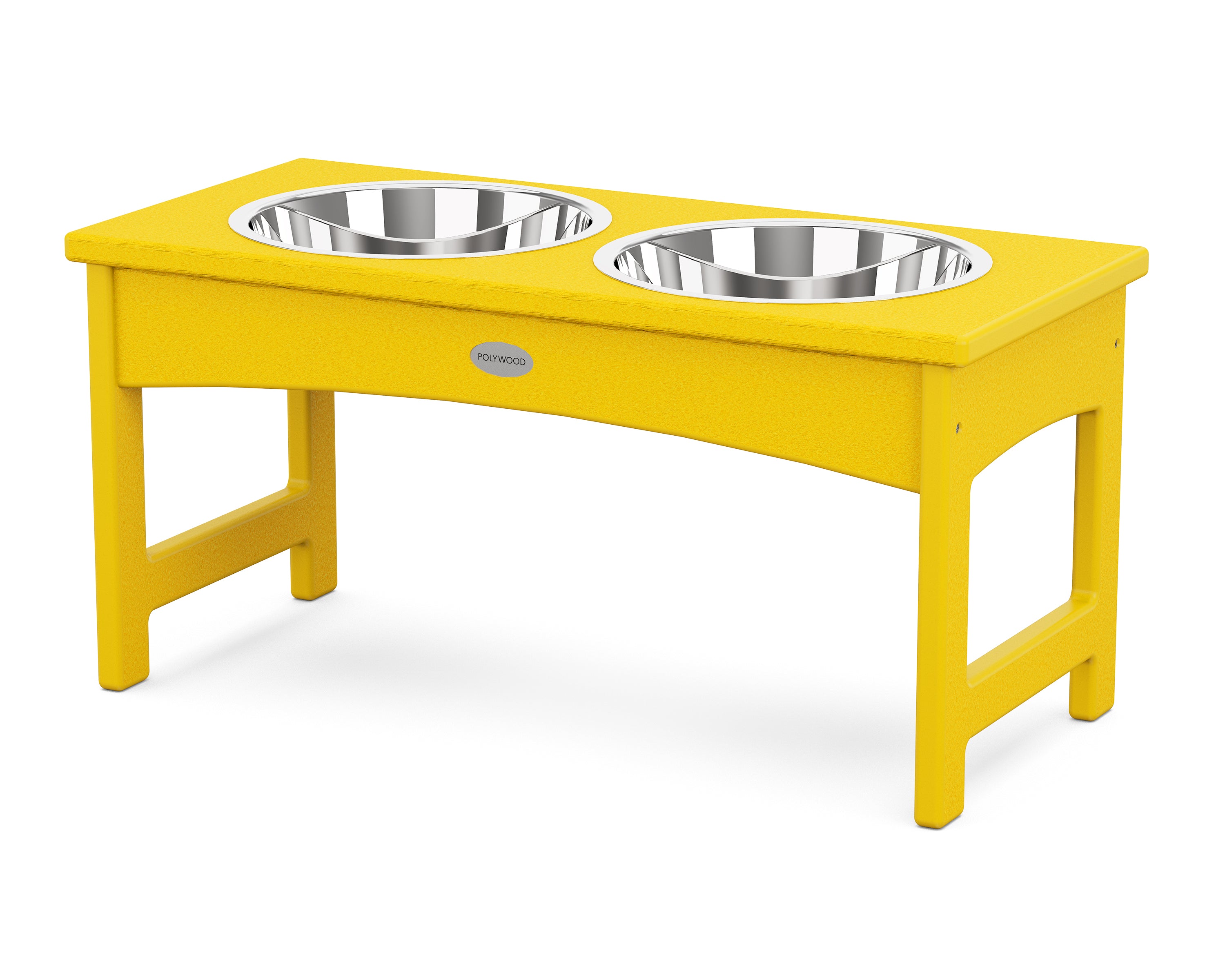 POLYWOOD Pet Feeder in Lemon