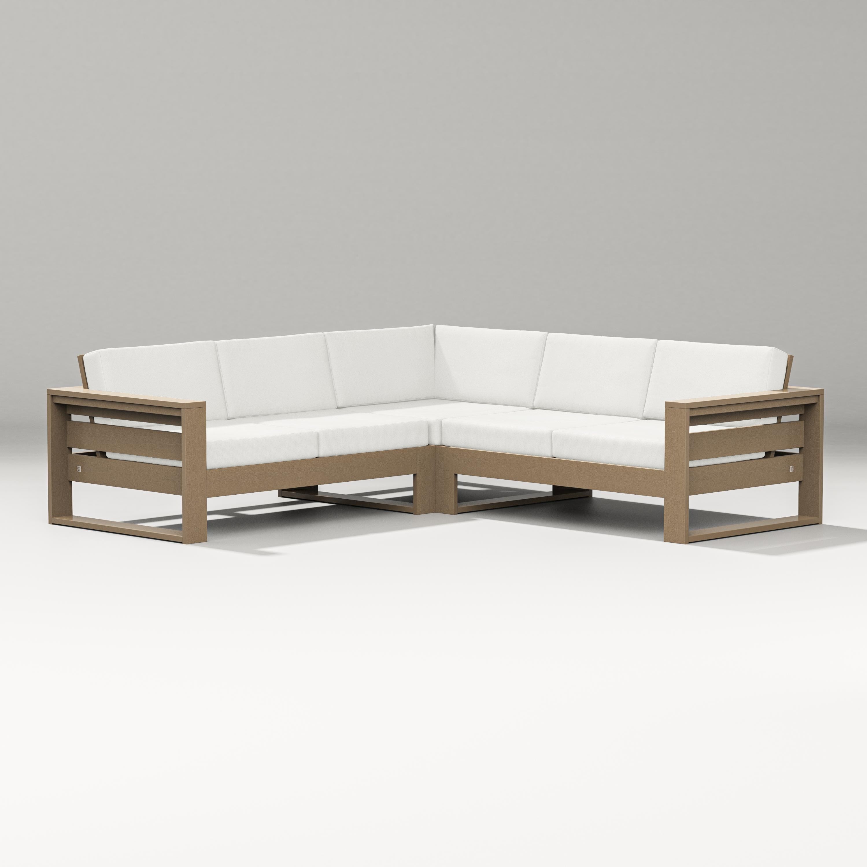 PW Designer Series Latitude Corner Sectional in Vintage Sahara / Natural Linen
