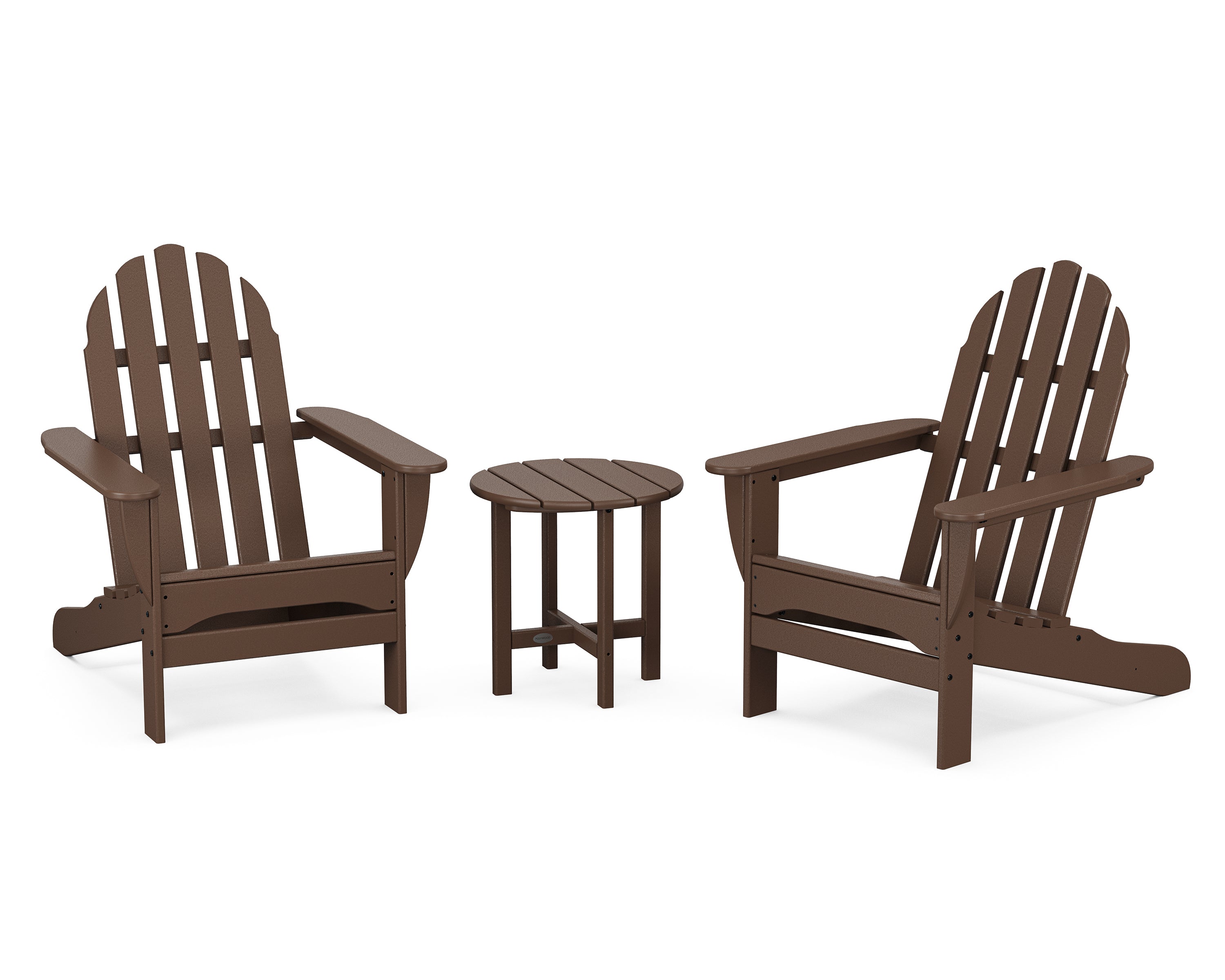 POLYWOOD Classic Adirondack 3-Piece Set in Mahogany