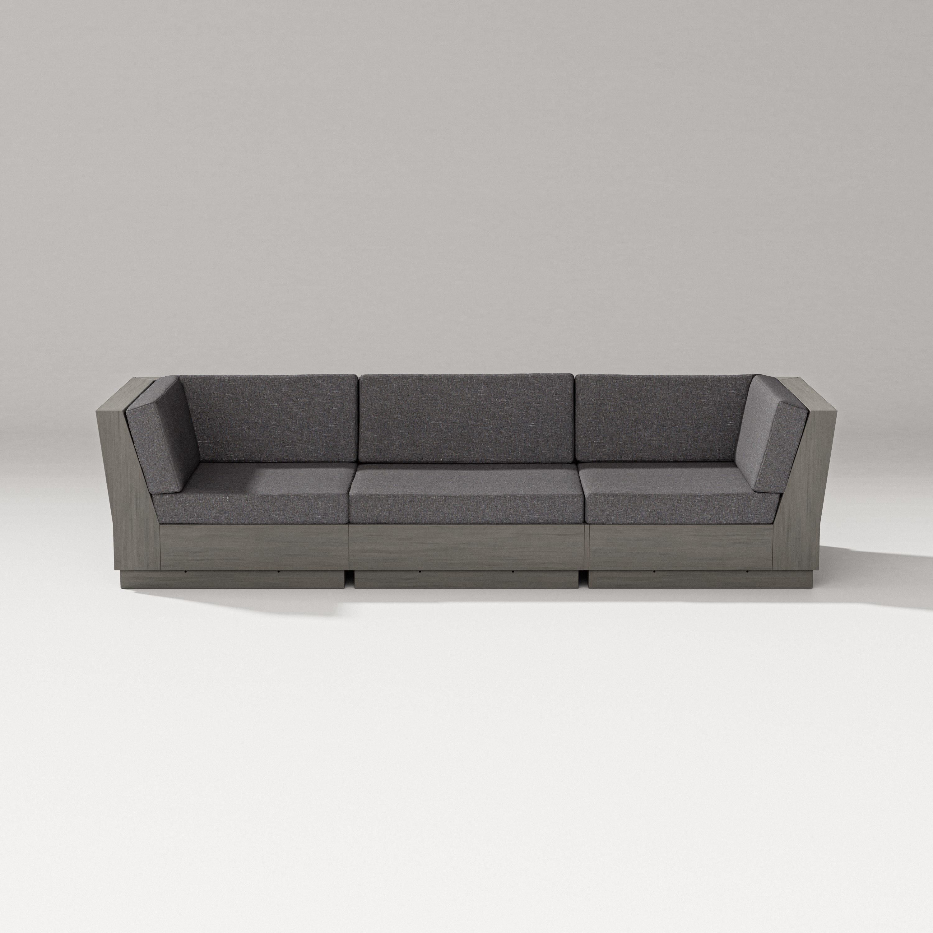 PW Designer Series Elevate Sofa Sectional in Driftwood / Ash Charcoal