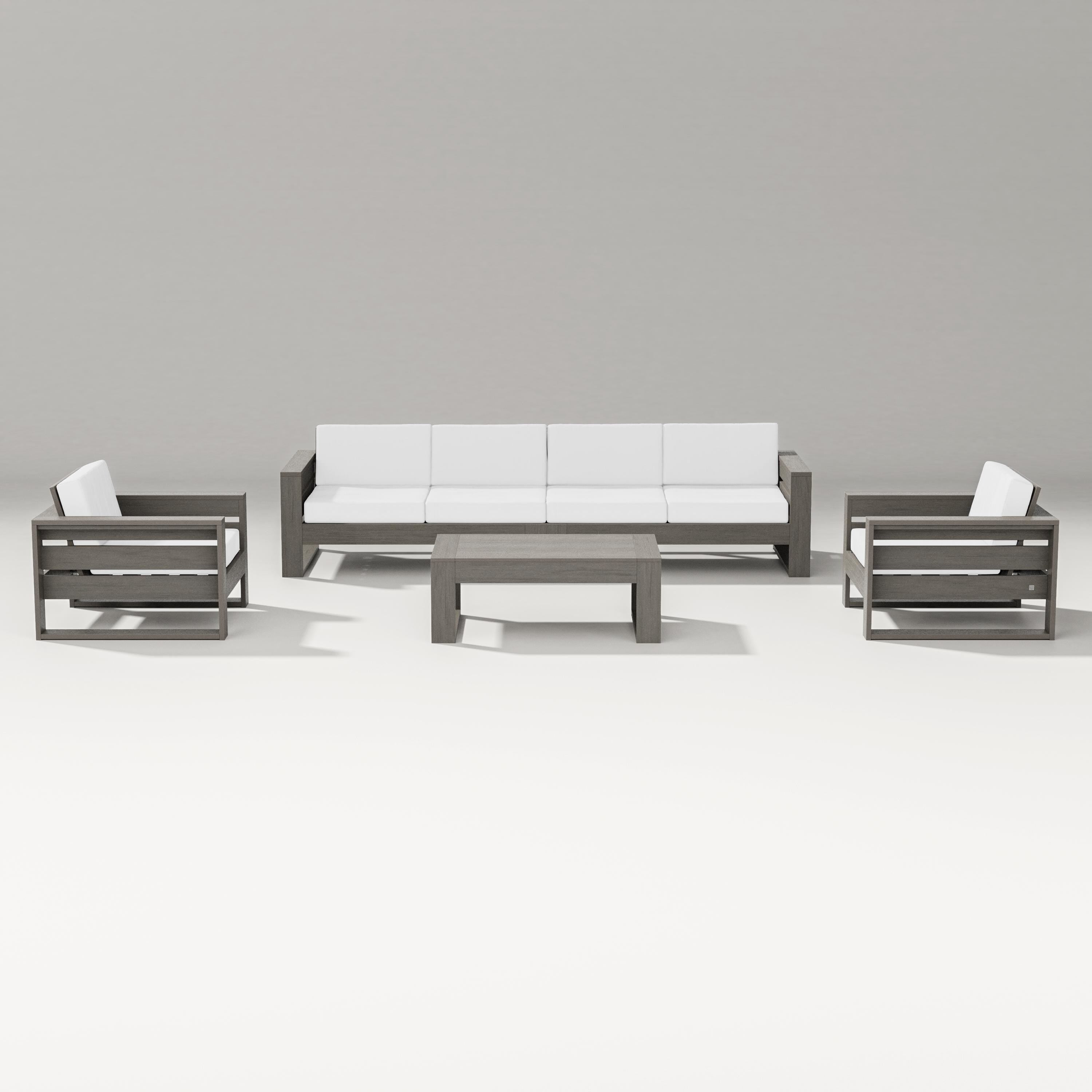 PW Designer Series Latitude 5-Piece Lounge Sofa Set in Driftwood / Natural