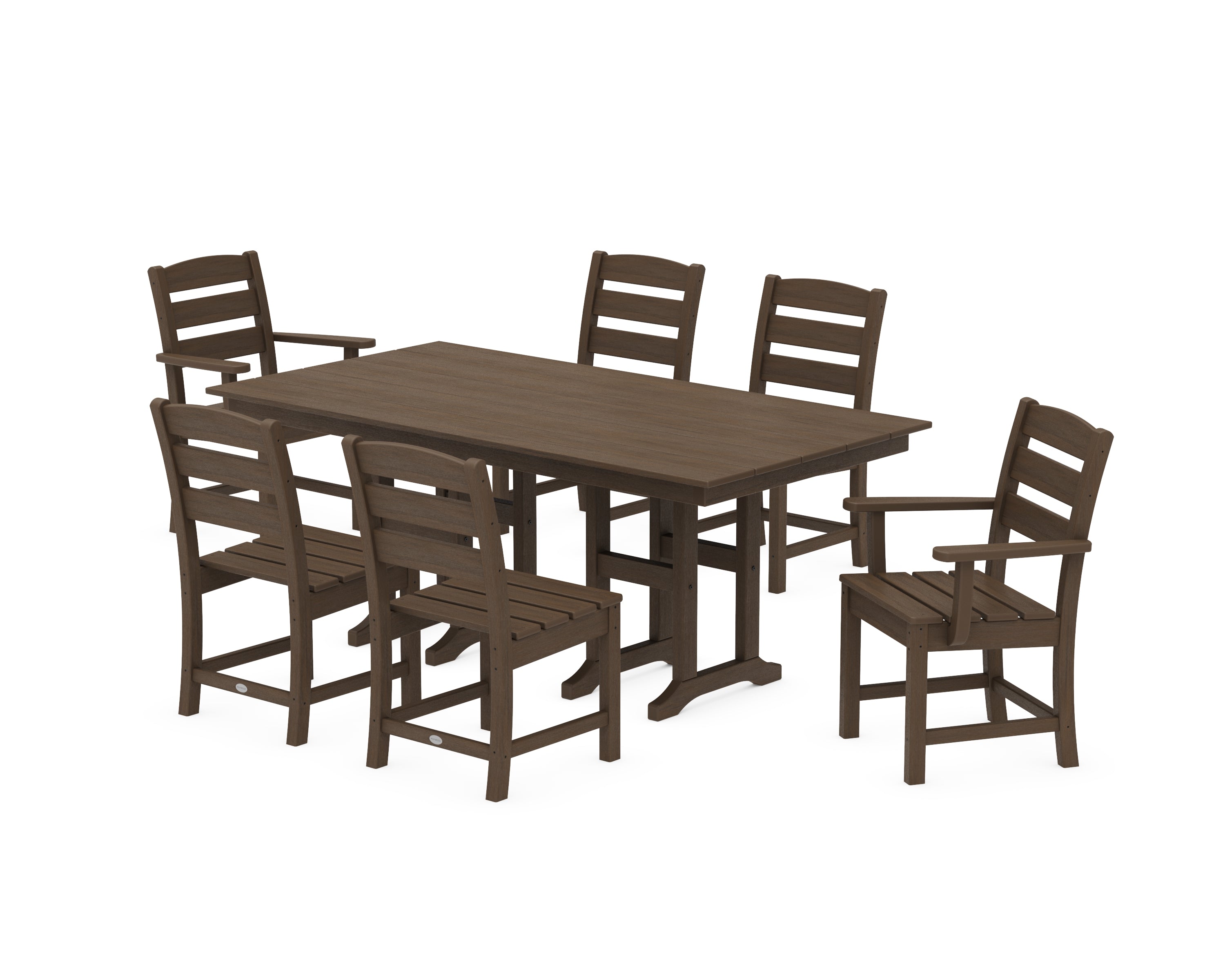 POLYWOOD Lakeside 7-Piece Farmhouse Dining Set in Kona