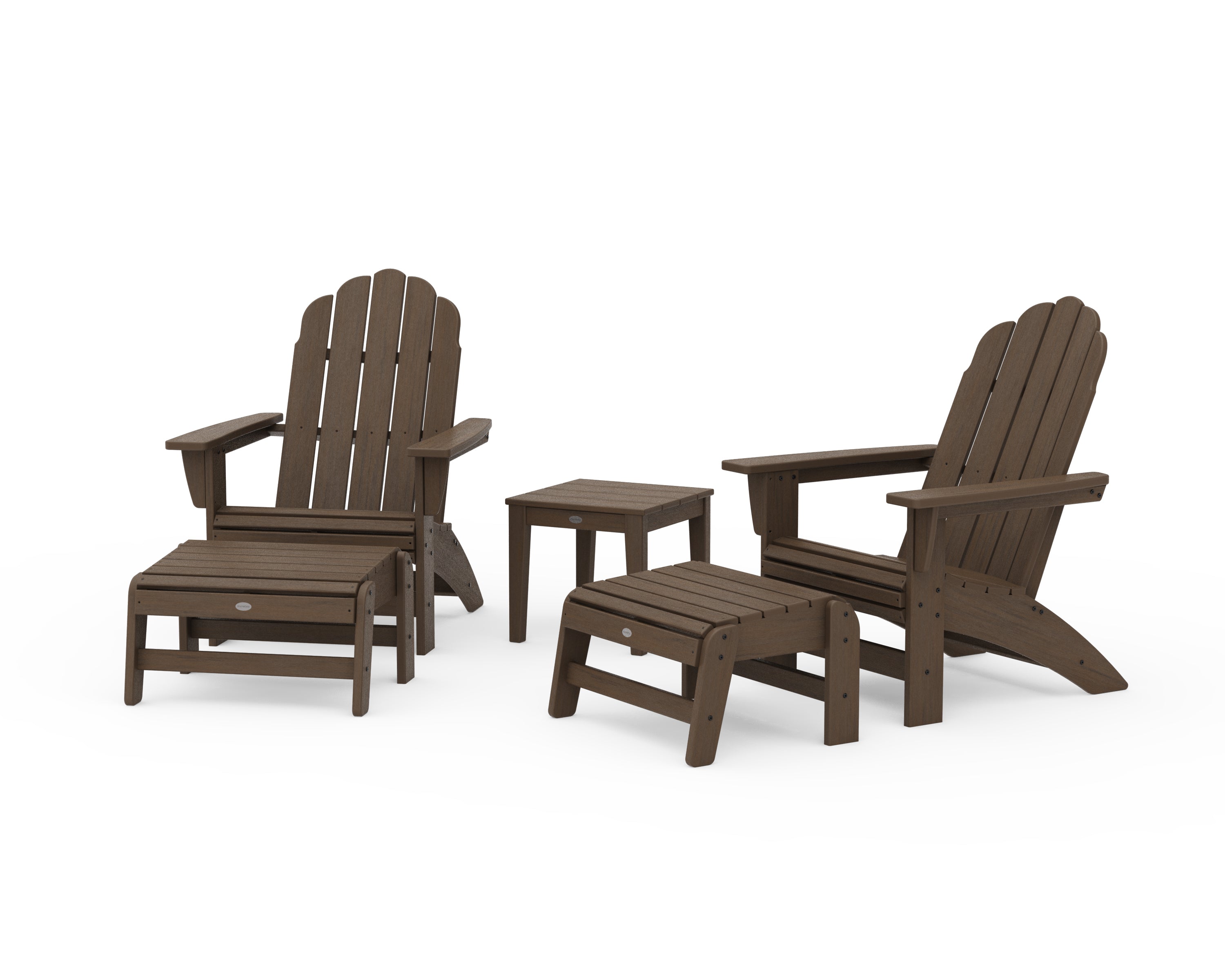 POLYWOOD 5-Piece Vineyard Grand Adirondack Set in Kona