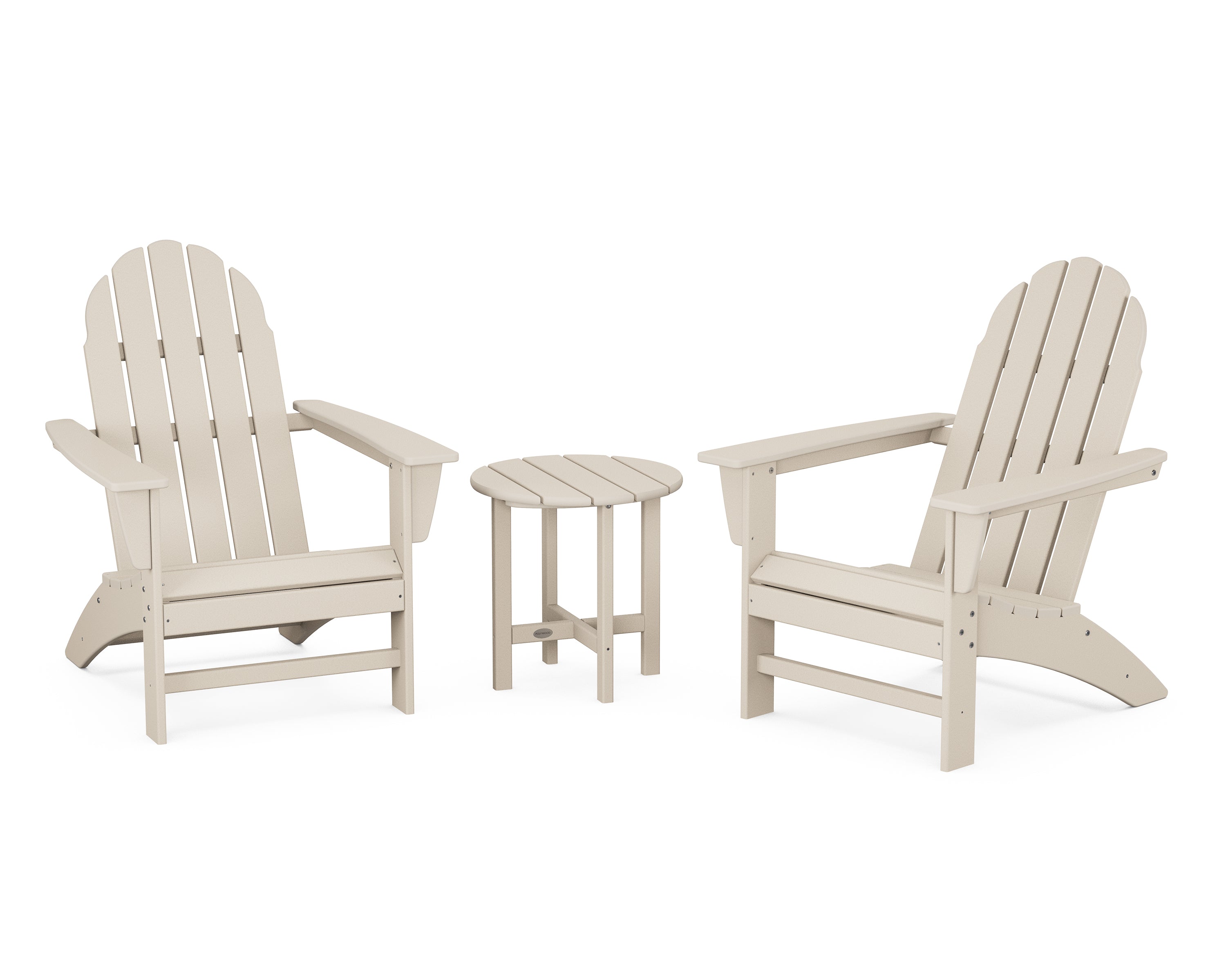 POLYWOOD Vineyard 3-Piece Adirondack Set in Sand