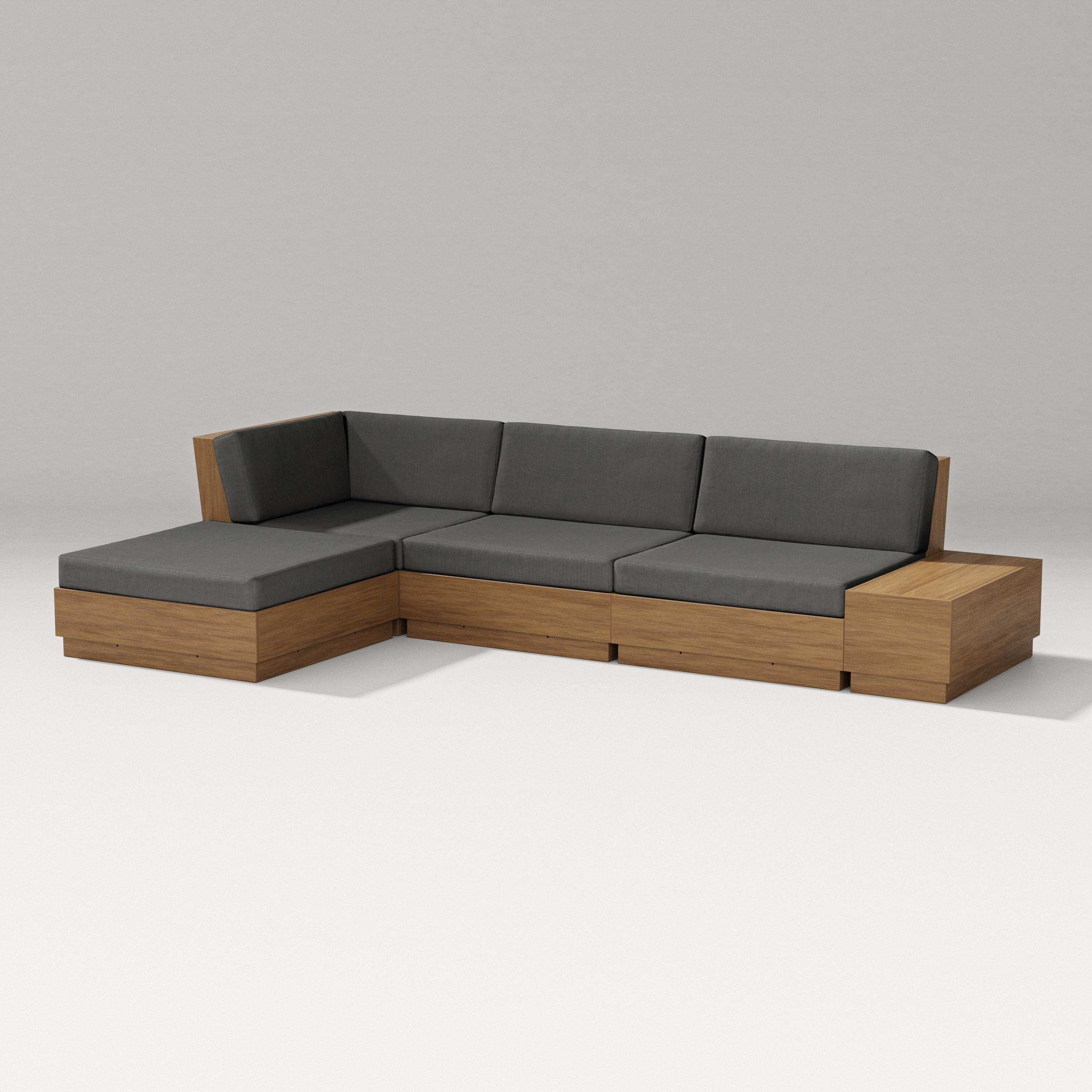 PW Designer Series Elevate Chaise Sectional in Natural / Spectrum Carbon