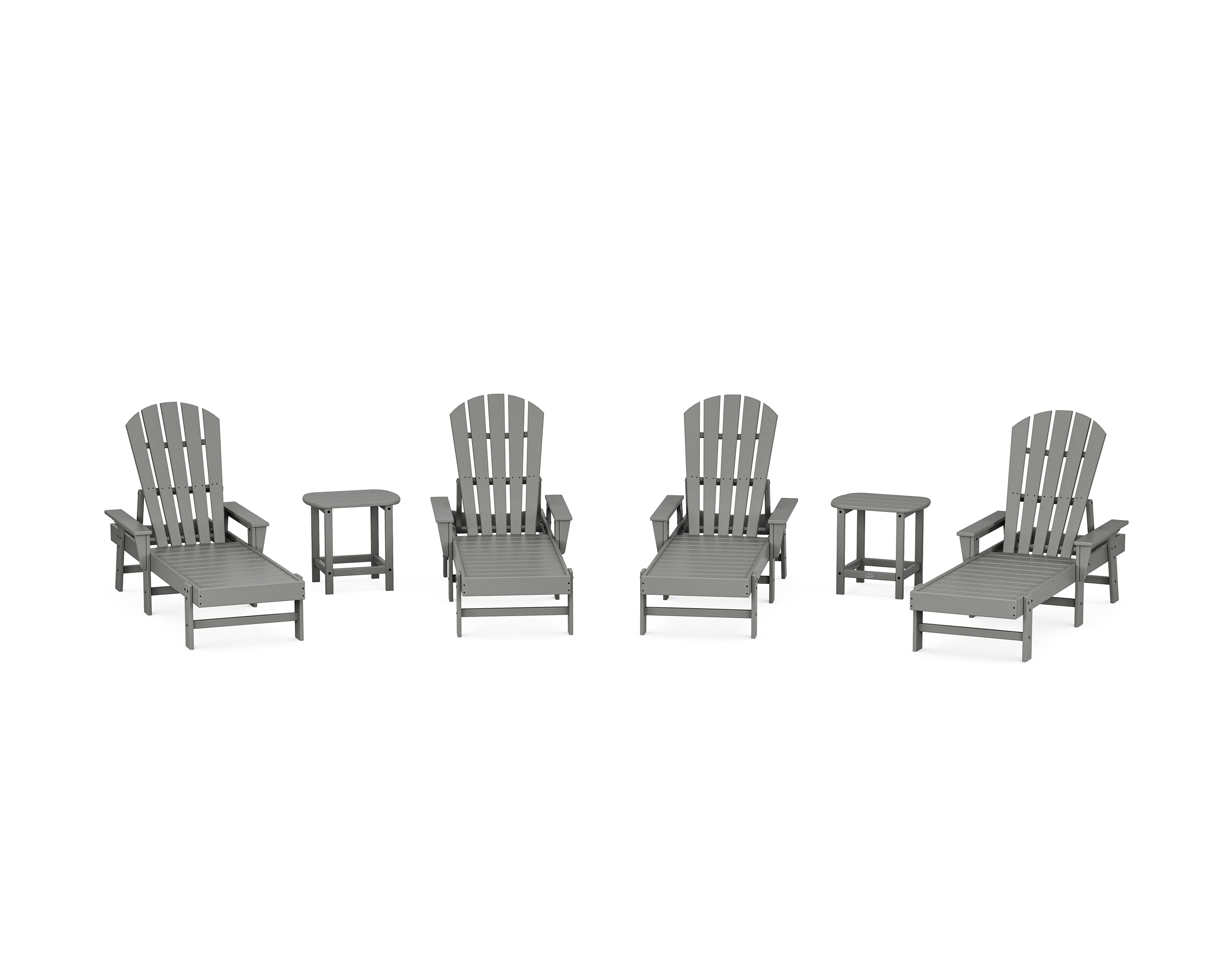 POLYWOOD South Beach Chaise 6-Piece Set in Slate Grey