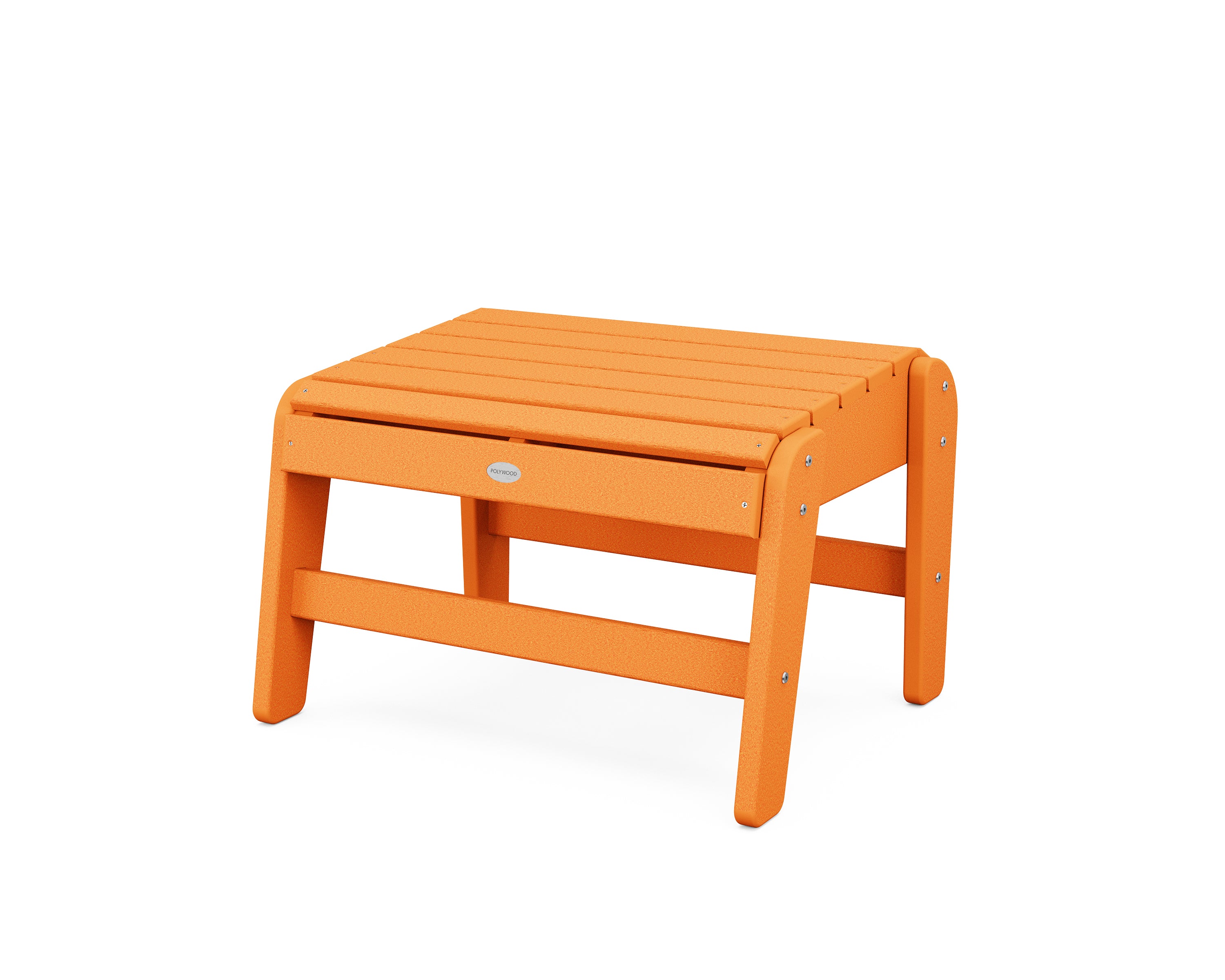 POLYWOOD Grand Upright Adirondack Ottoman in Tangerine