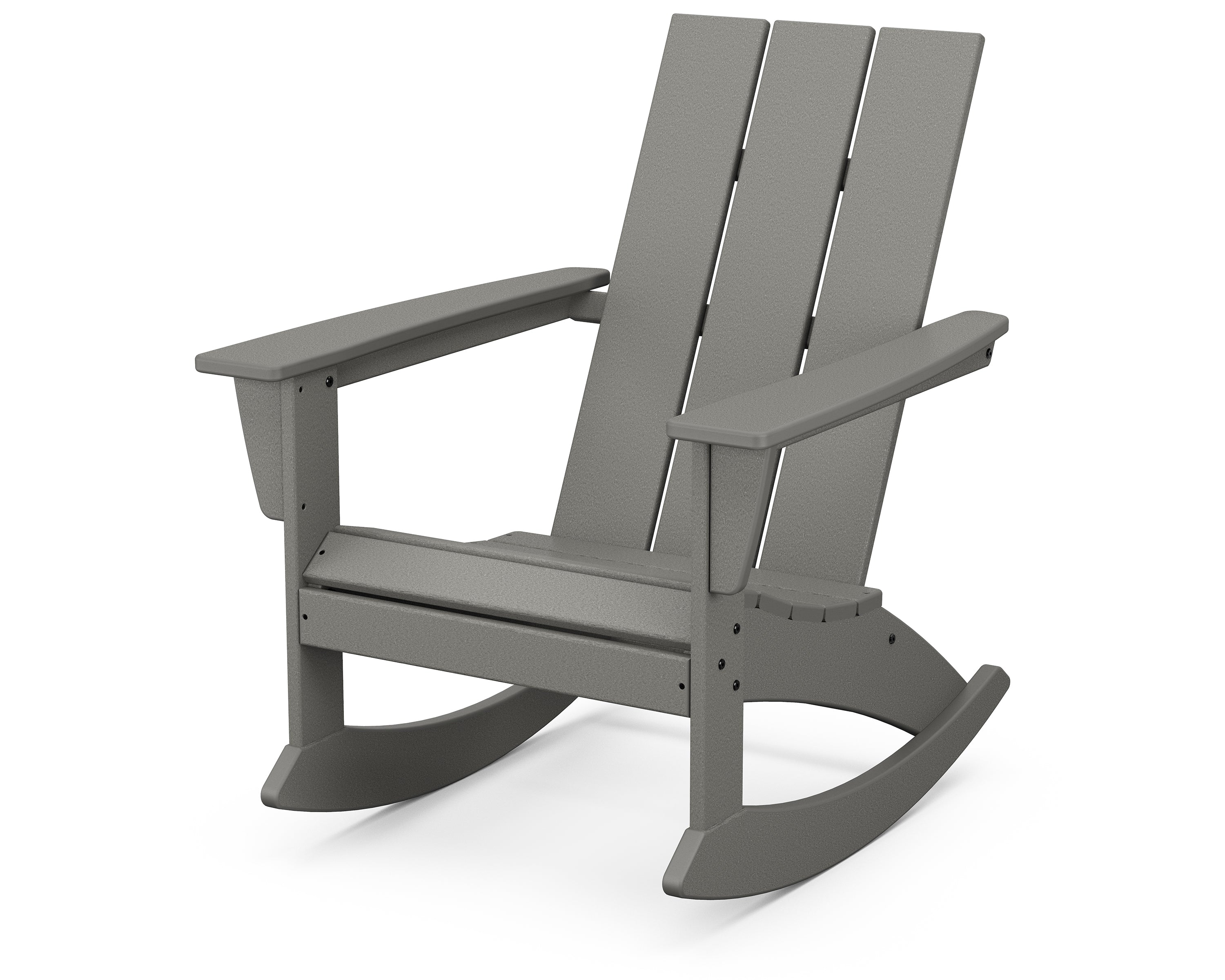 POLYWOOD Modern Adirondack Rocking Chair in Slate Grey