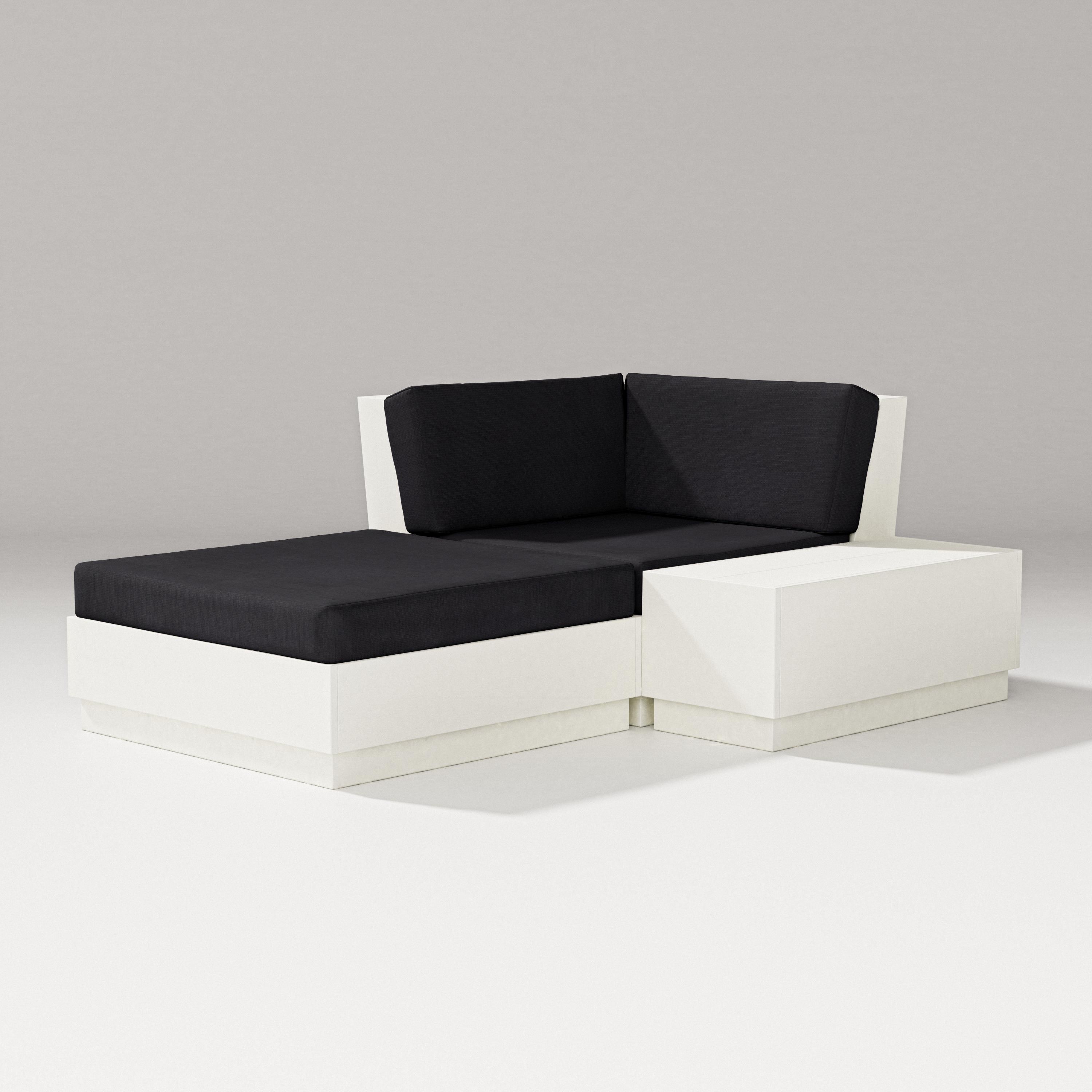 PW Designer Series Elevate Corner Chaise in Vintage White / Midnight Linen