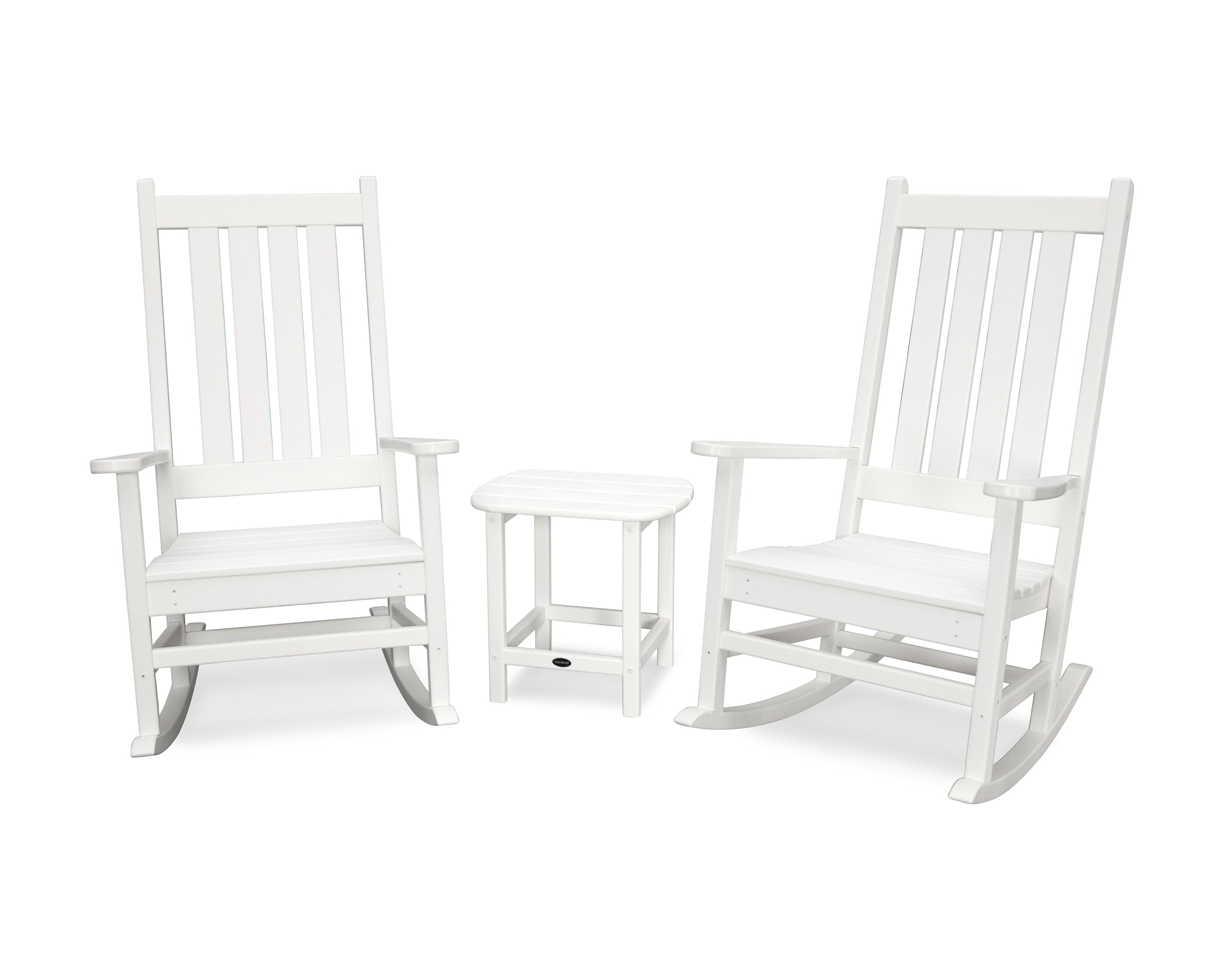 POLYWOOD Vineyard 3-Piece Rocking Set in Vintage White