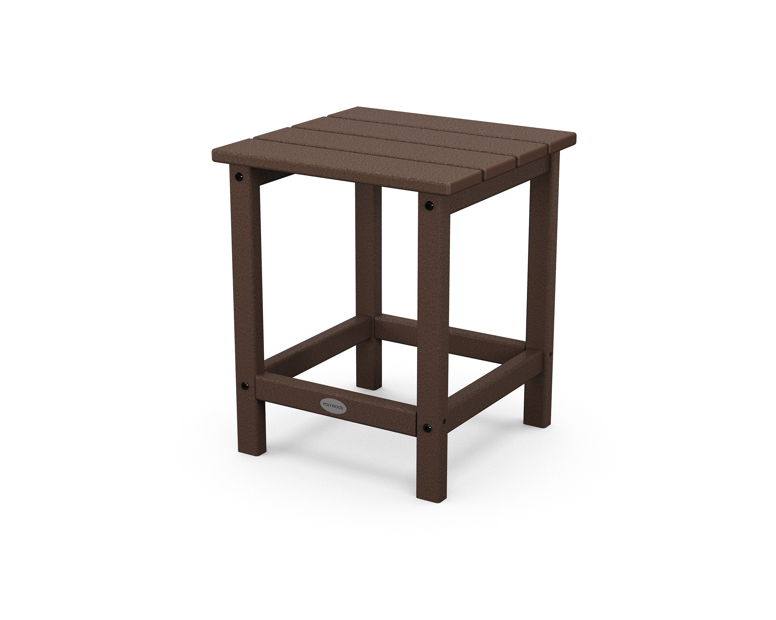 POLYWOOD Long Island 18" Side Table in Mahogany
