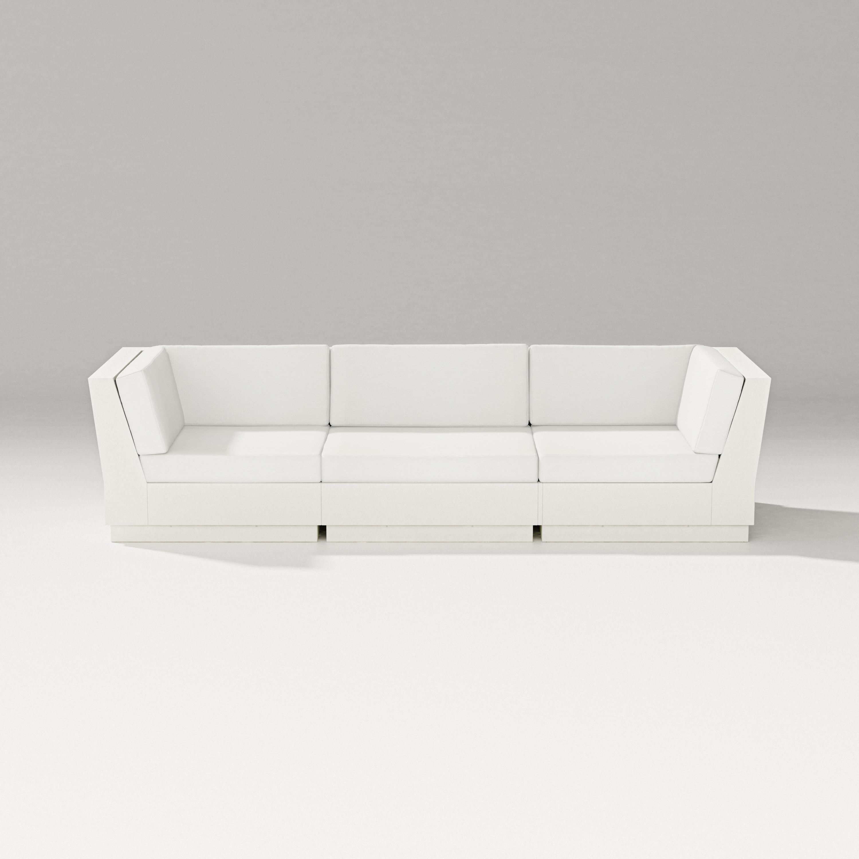 PW Designer Series Elevate Sofa Sectional in Vintage White / Natural Linen