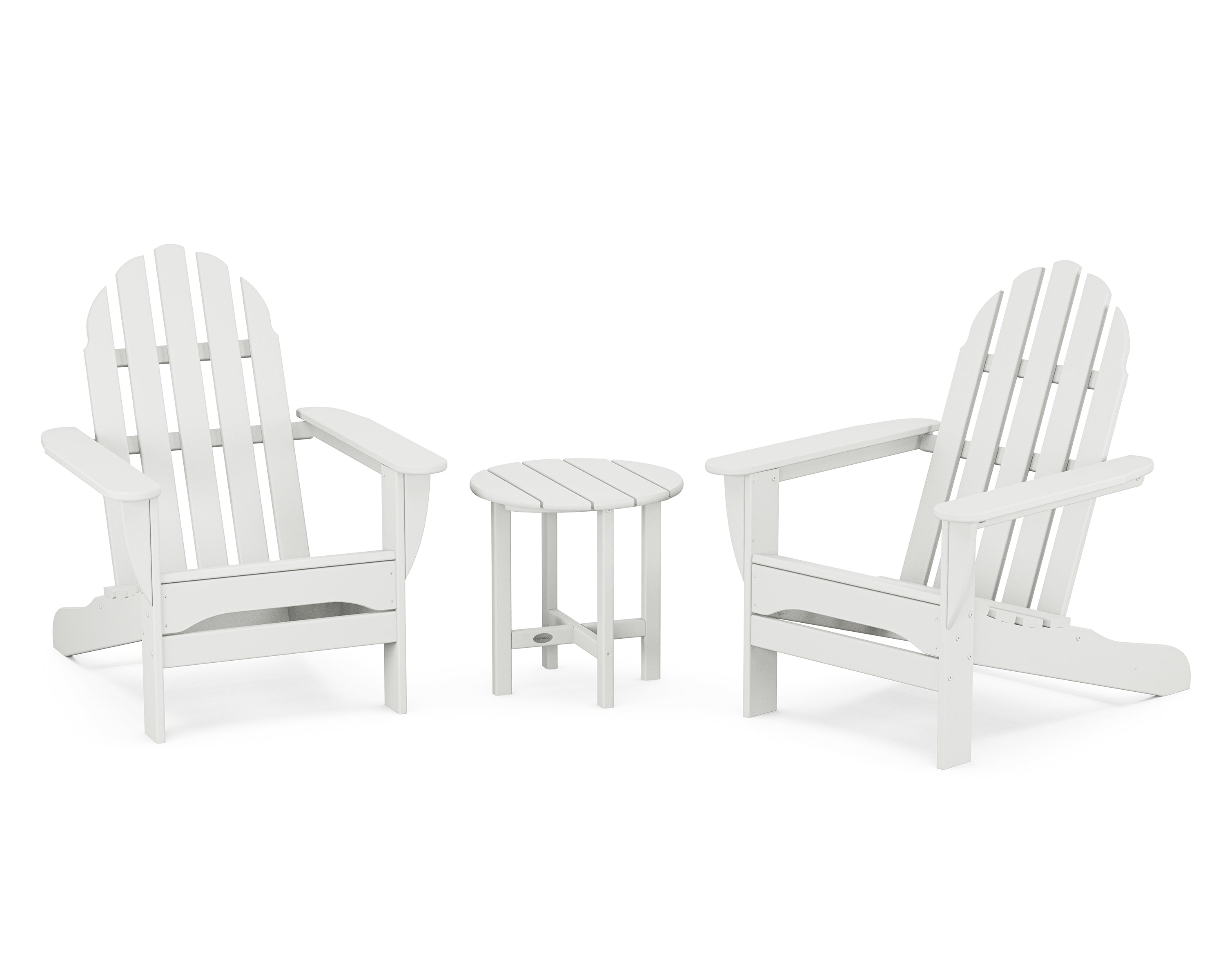 POLYWOOD® Classic Adirondack 3-Piece Set in White