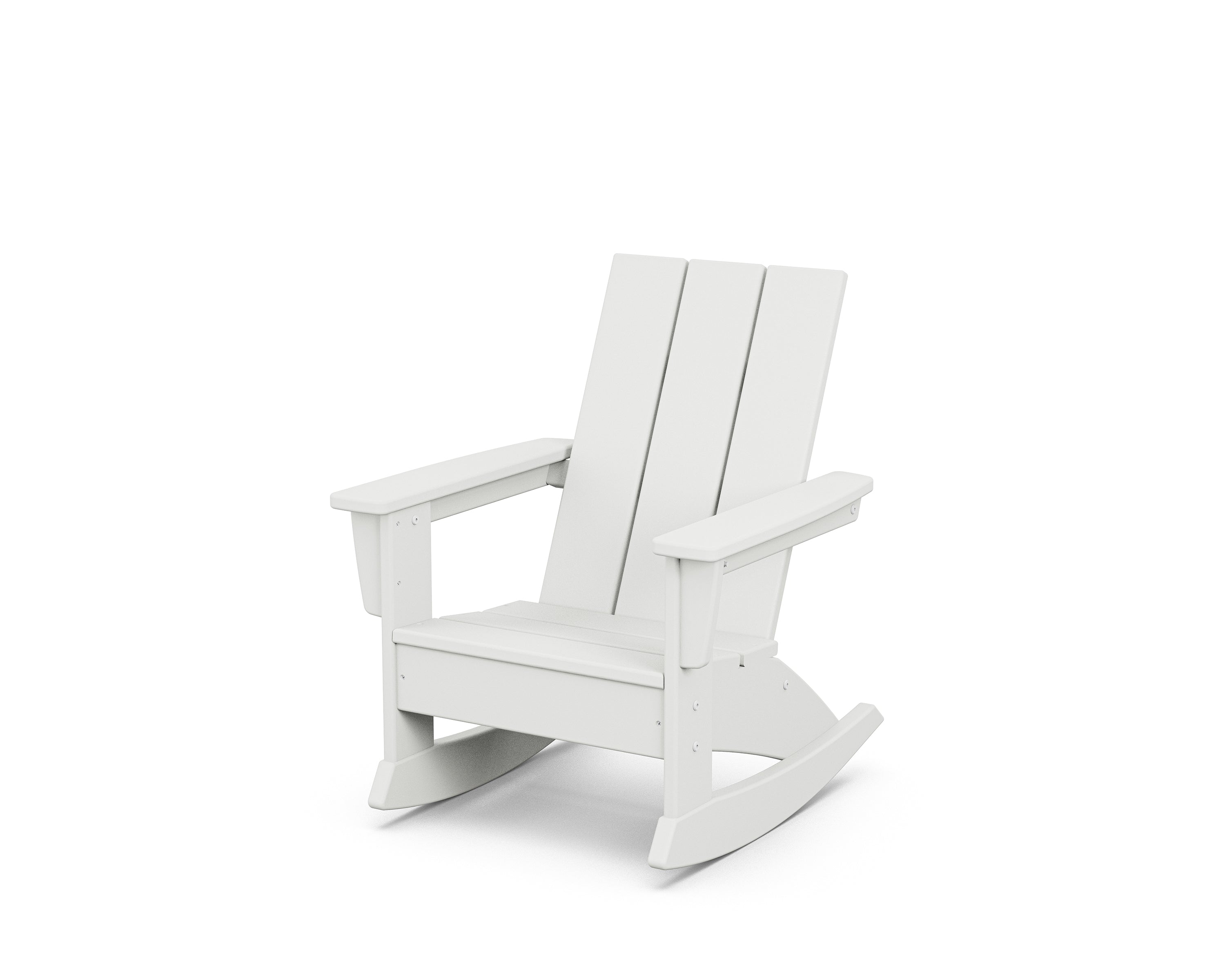 POLYWOOD Kids Modern Adirondack Rocking Chair in White