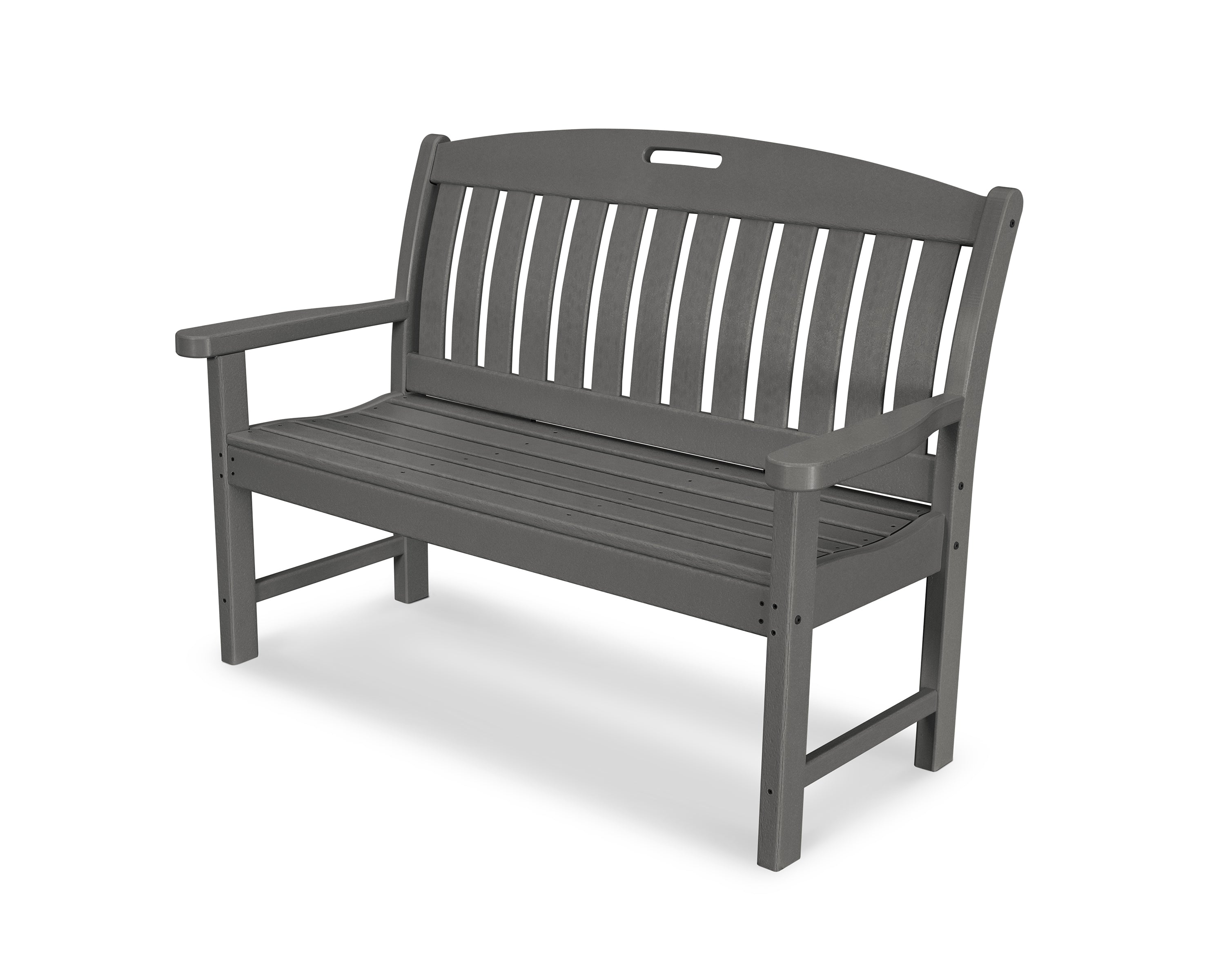 POLYWOOD Nautical 48" Bench in Slate Grey