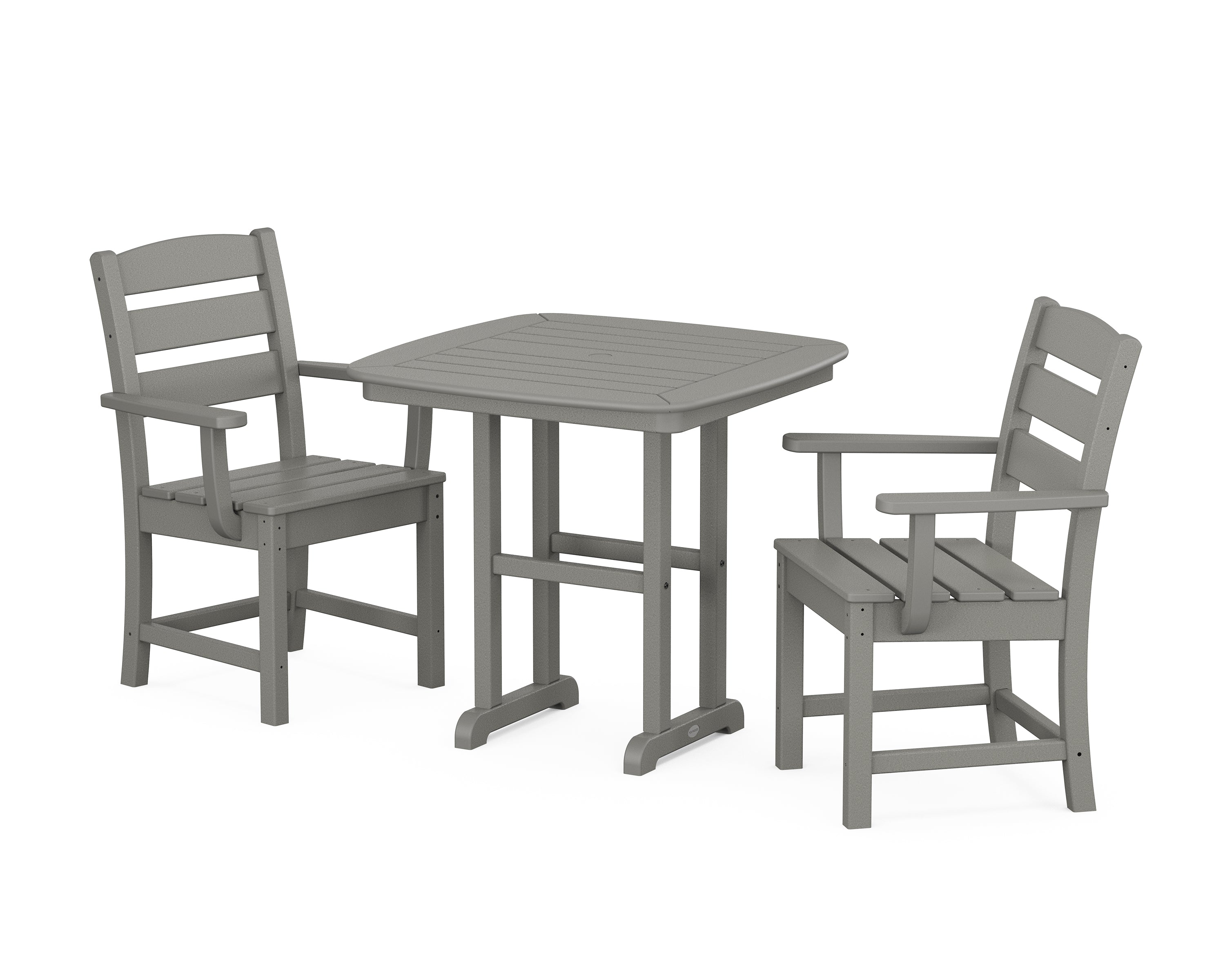 POLYWOOD® Lakeside 3-Piece Dining Set in Slate Grey